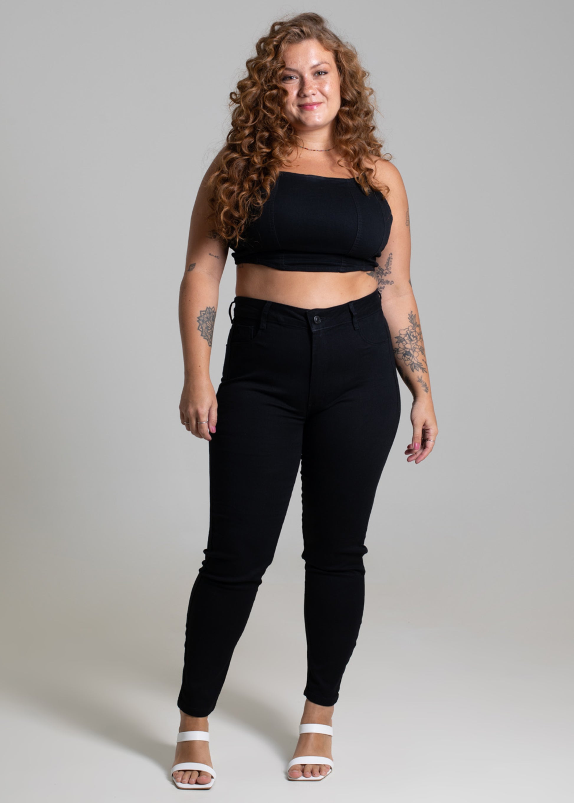 Sawary Plus Size Super Lipo Canvas Pants - 265870 BLACK