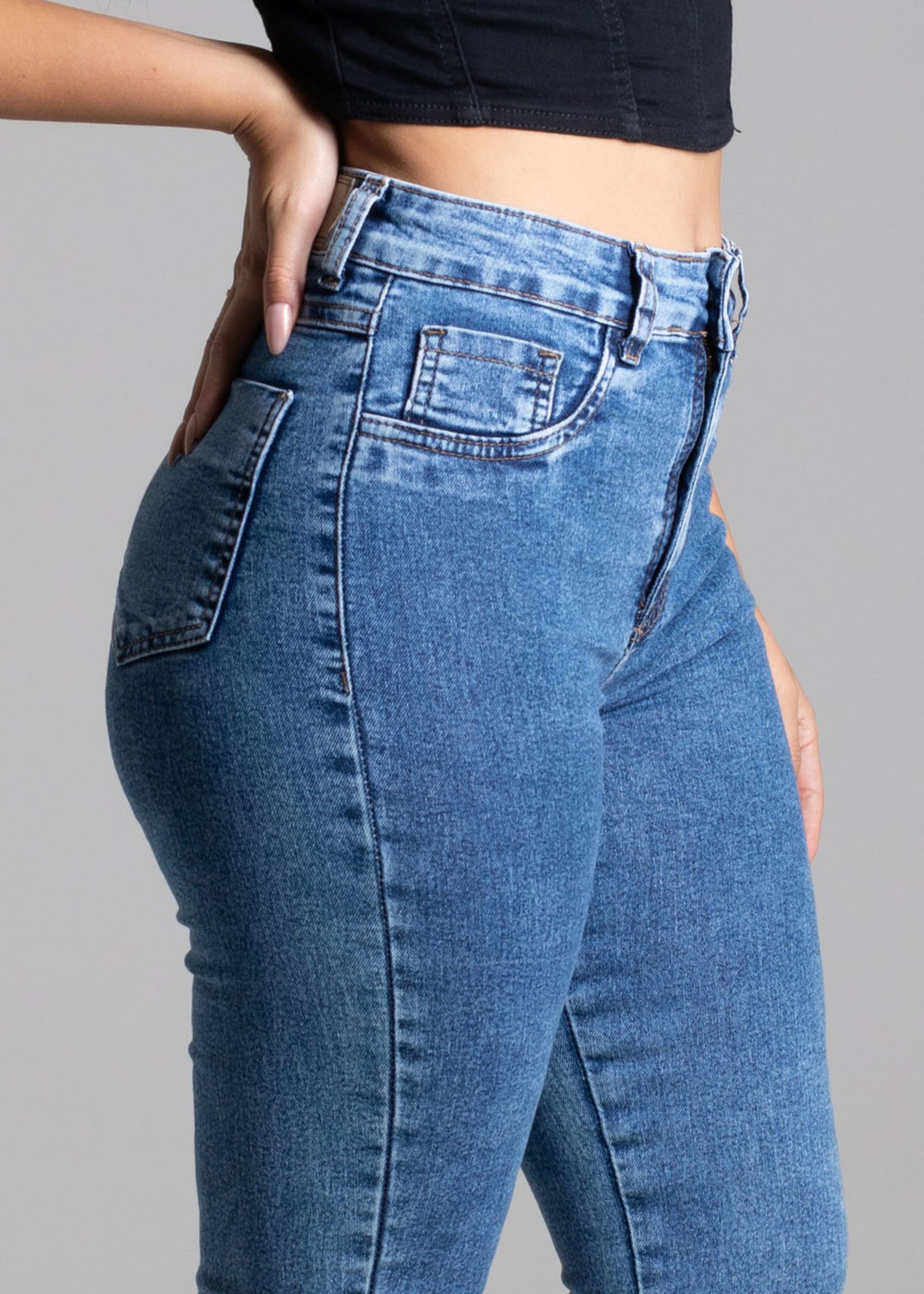 Sawary Straight Jeans Pants - 274993 BLUE