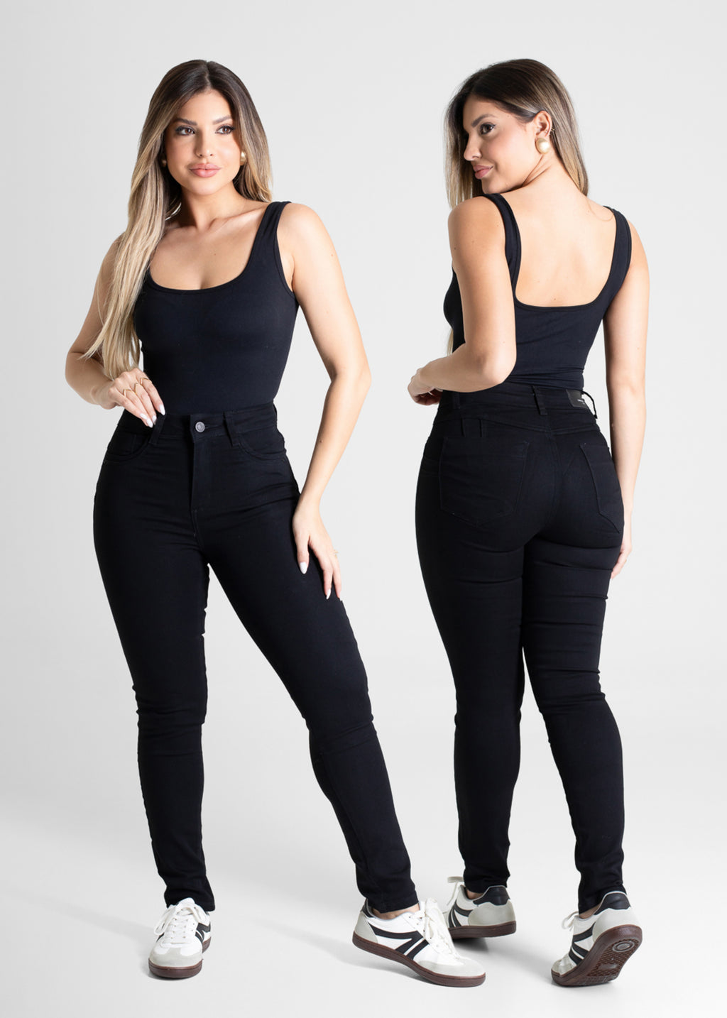 Sawary Butt Lift Canvas Pants - 275004 BLACK