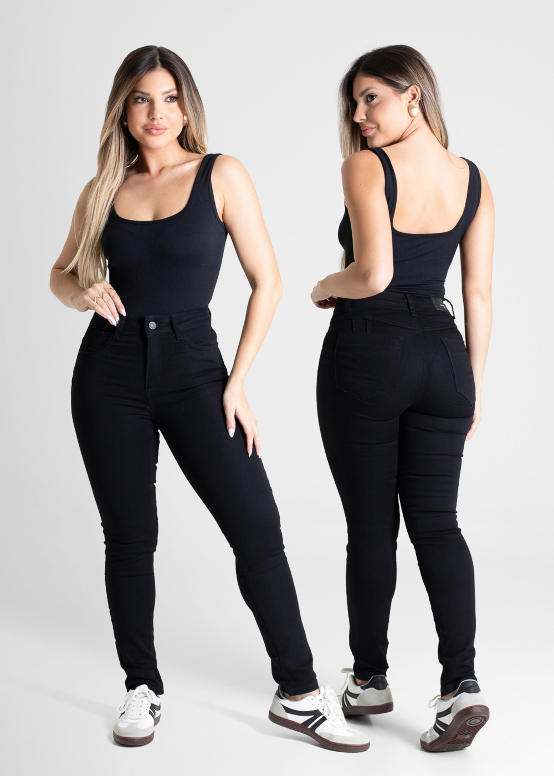 Sawary Butt Lift Canvas Pants - 275004 BLACK