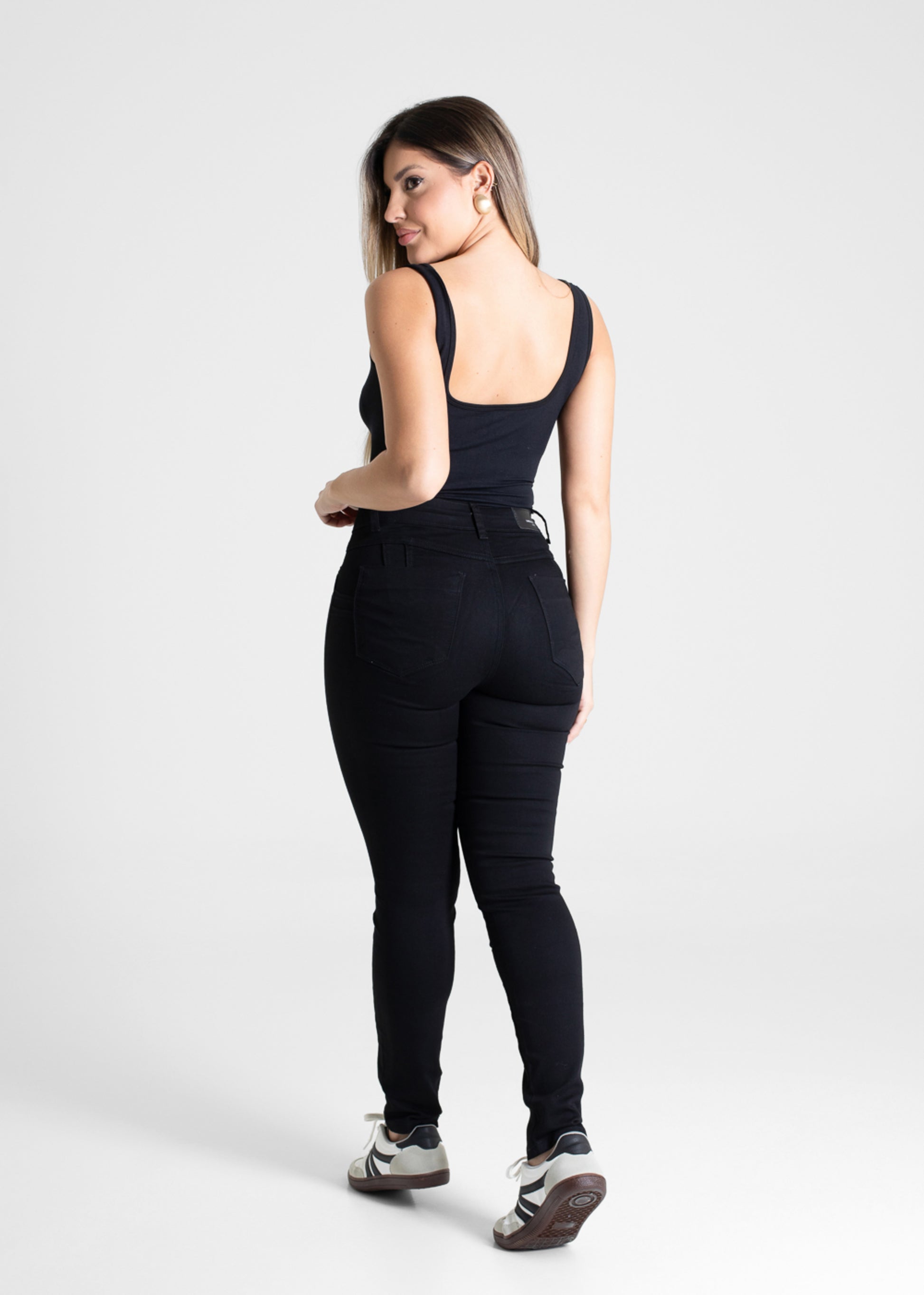 Sawary Butt Lift Canvas Pants - 275004 BLACK