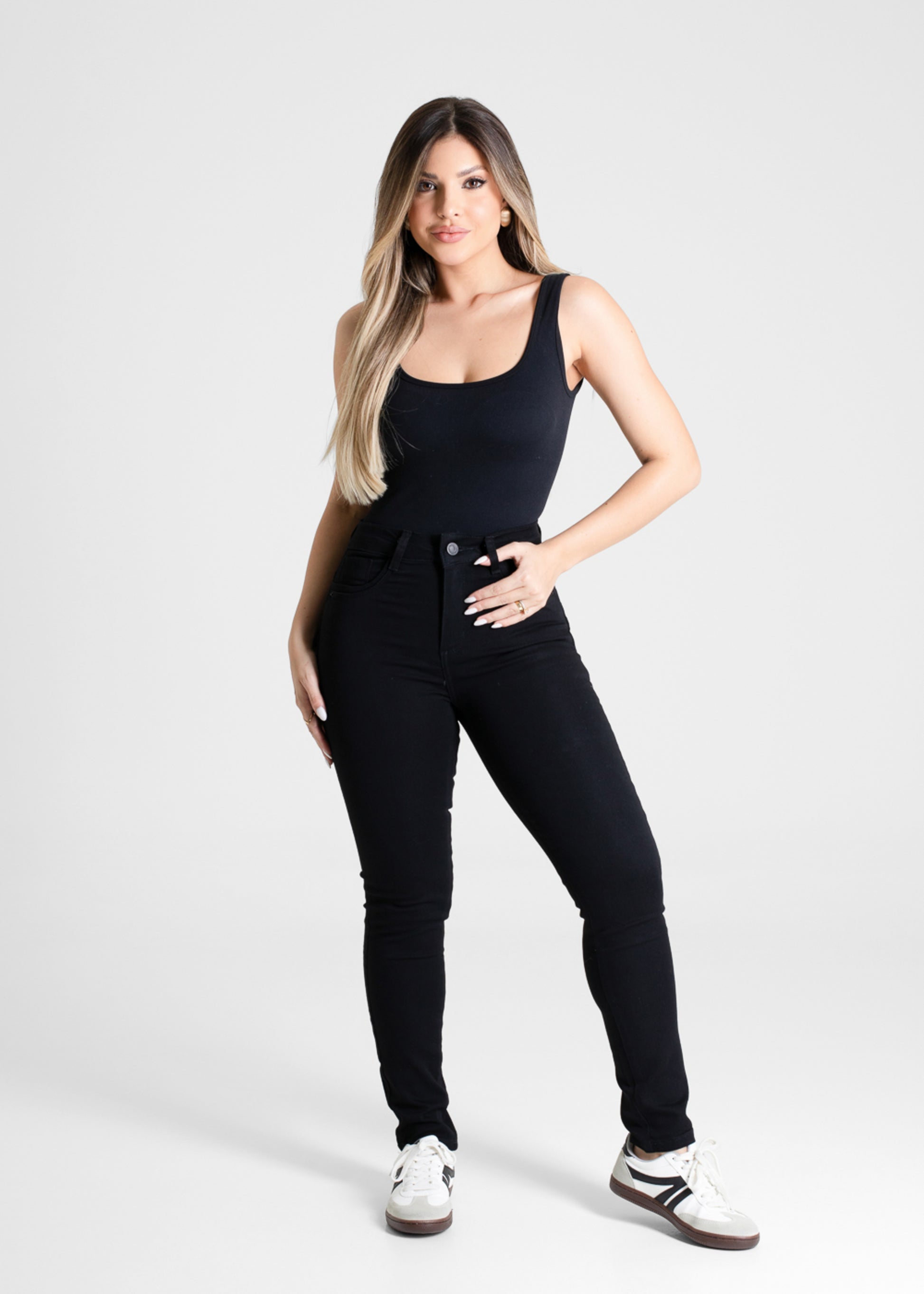 Sawary Butt Lift Canvas Pants - 275004 BLACK