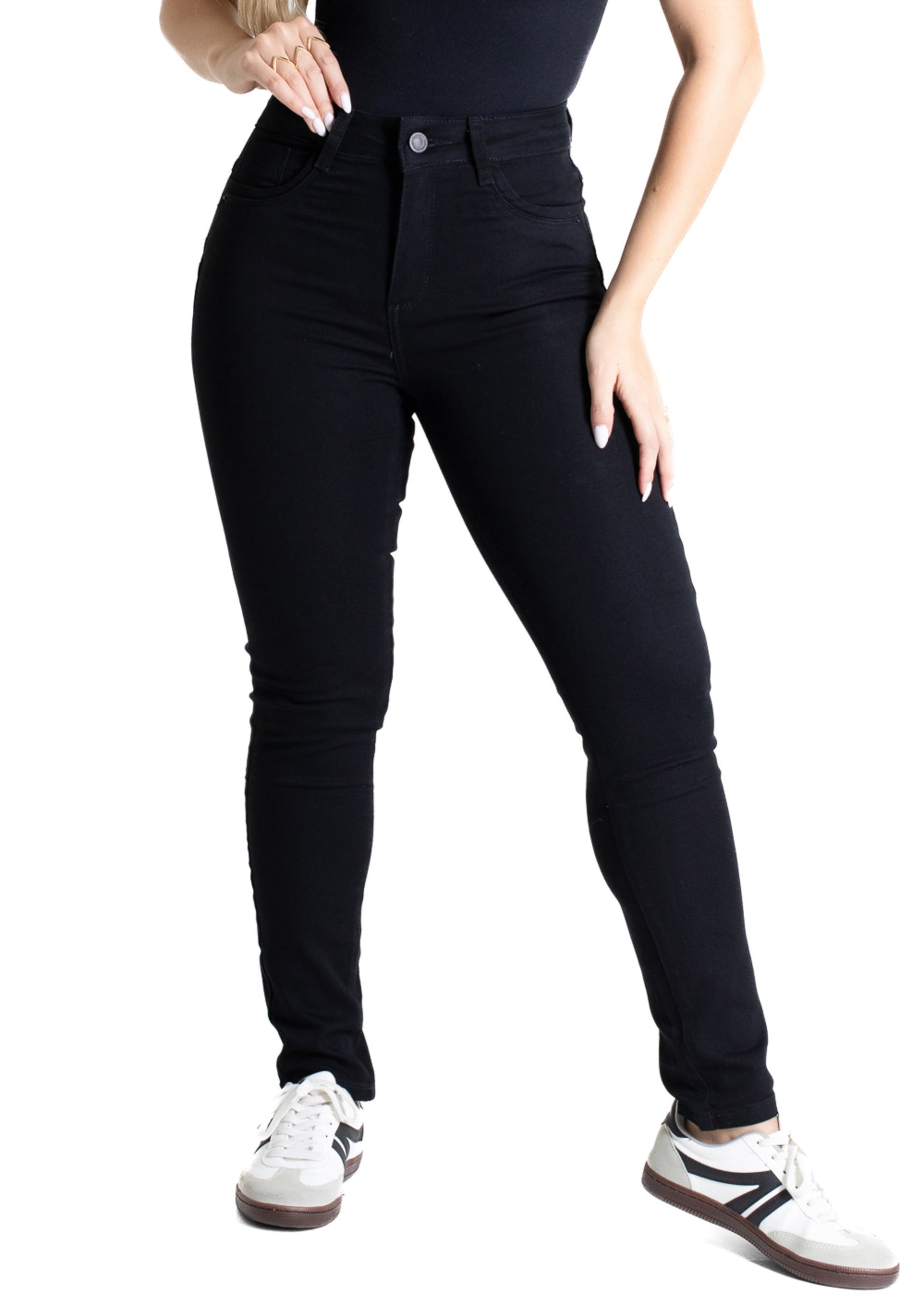 Sawary Butt Lift Canvas Pants - 275004 BLACK