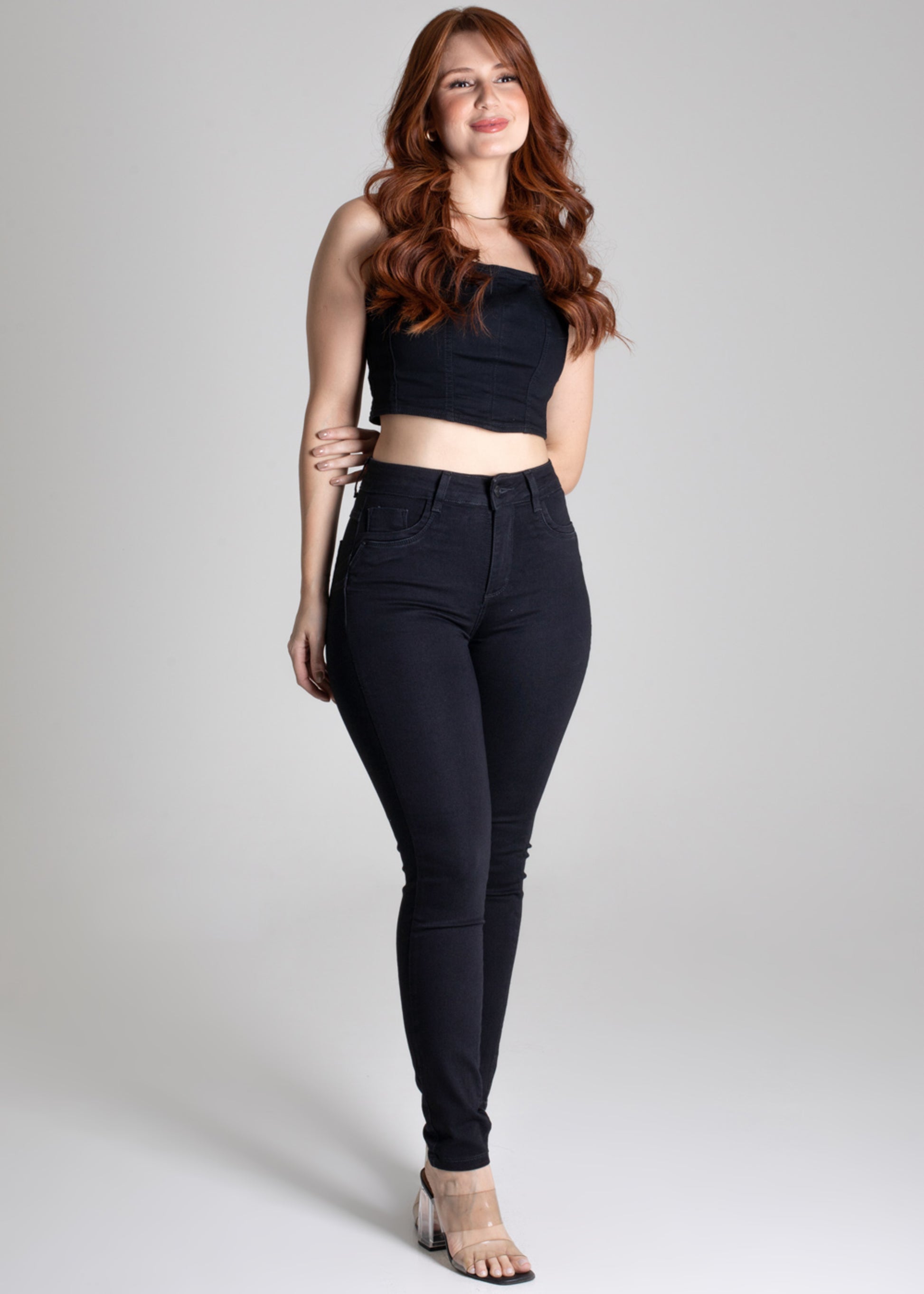 Sawary Butt Lift Canvas Pants - 275004 BLACK