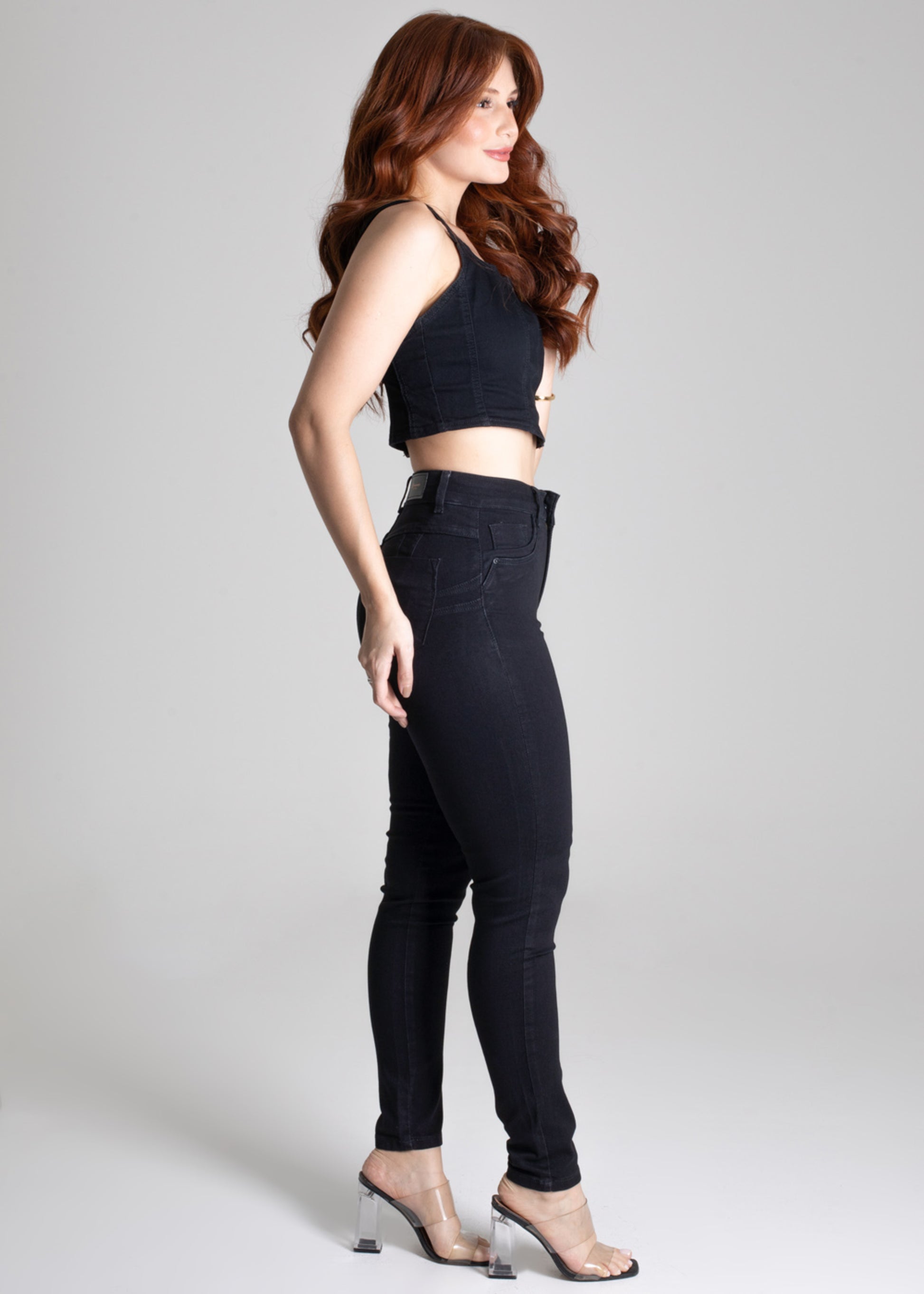 Sawary Butt Lift Canvas Pants - 275004 BLACK