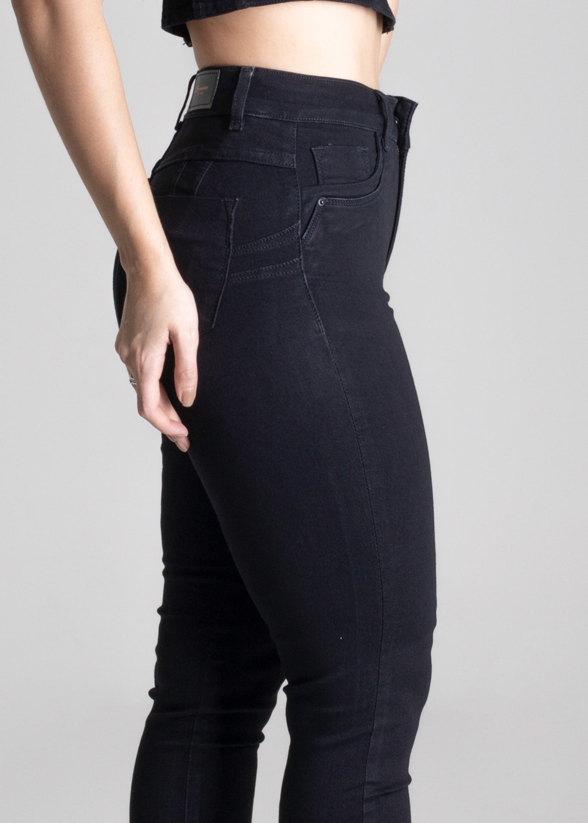 Sawary Butt Lift Canvas Pants - 275004 BLACK