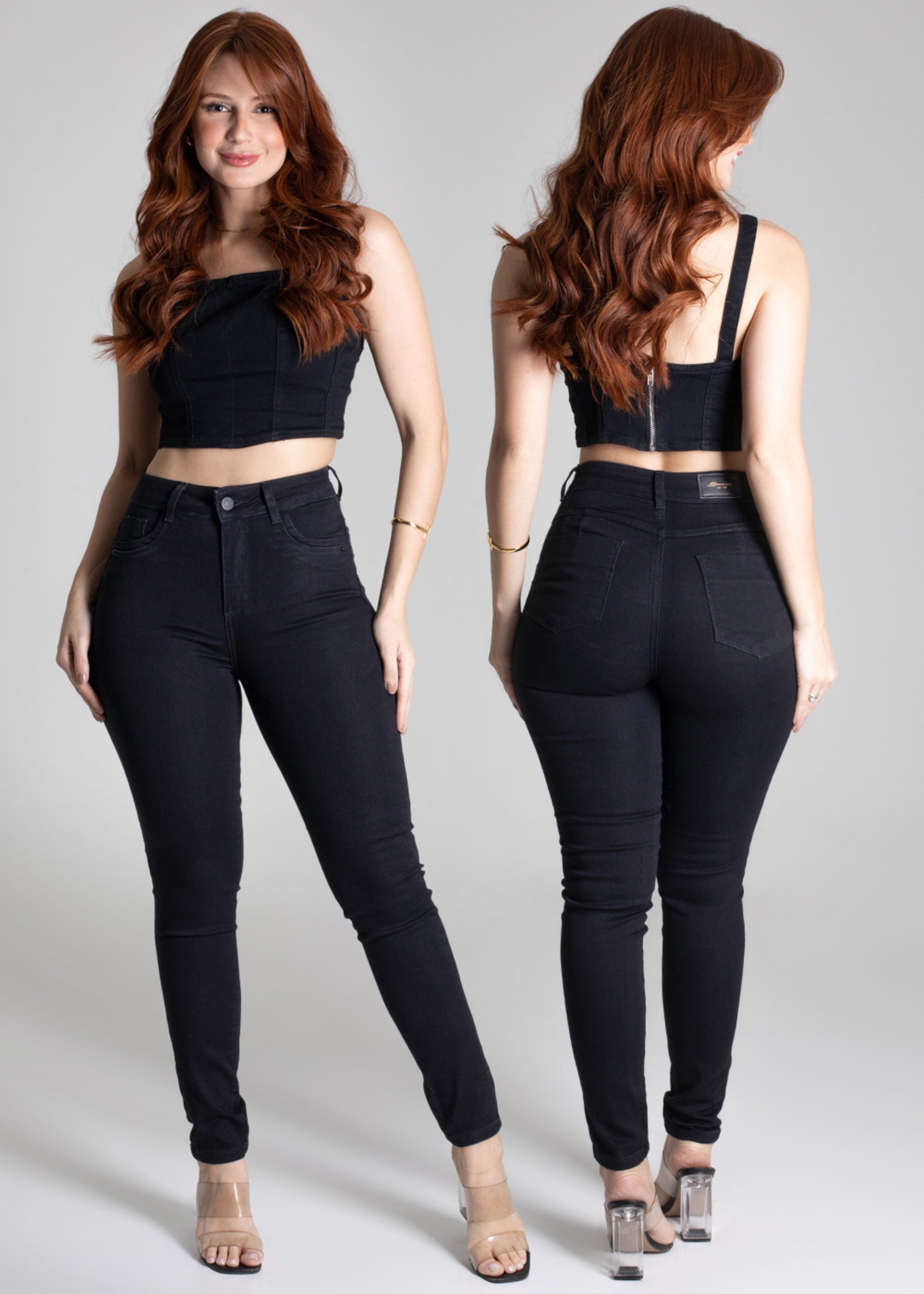 Sawary Butt Lift Canvas Pants - 275004 BLACK