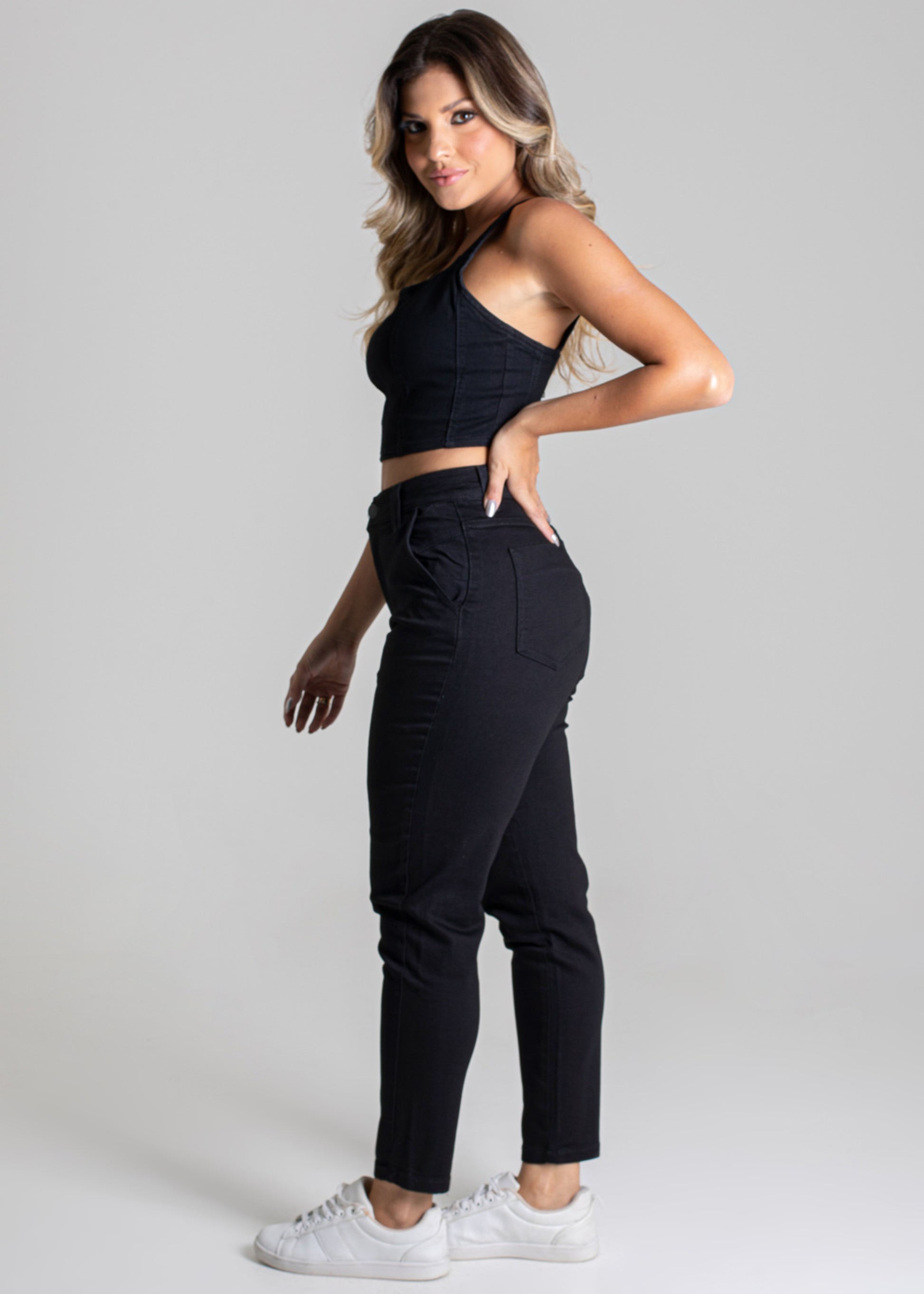 Sawary Mom Canvas Pants - 275269