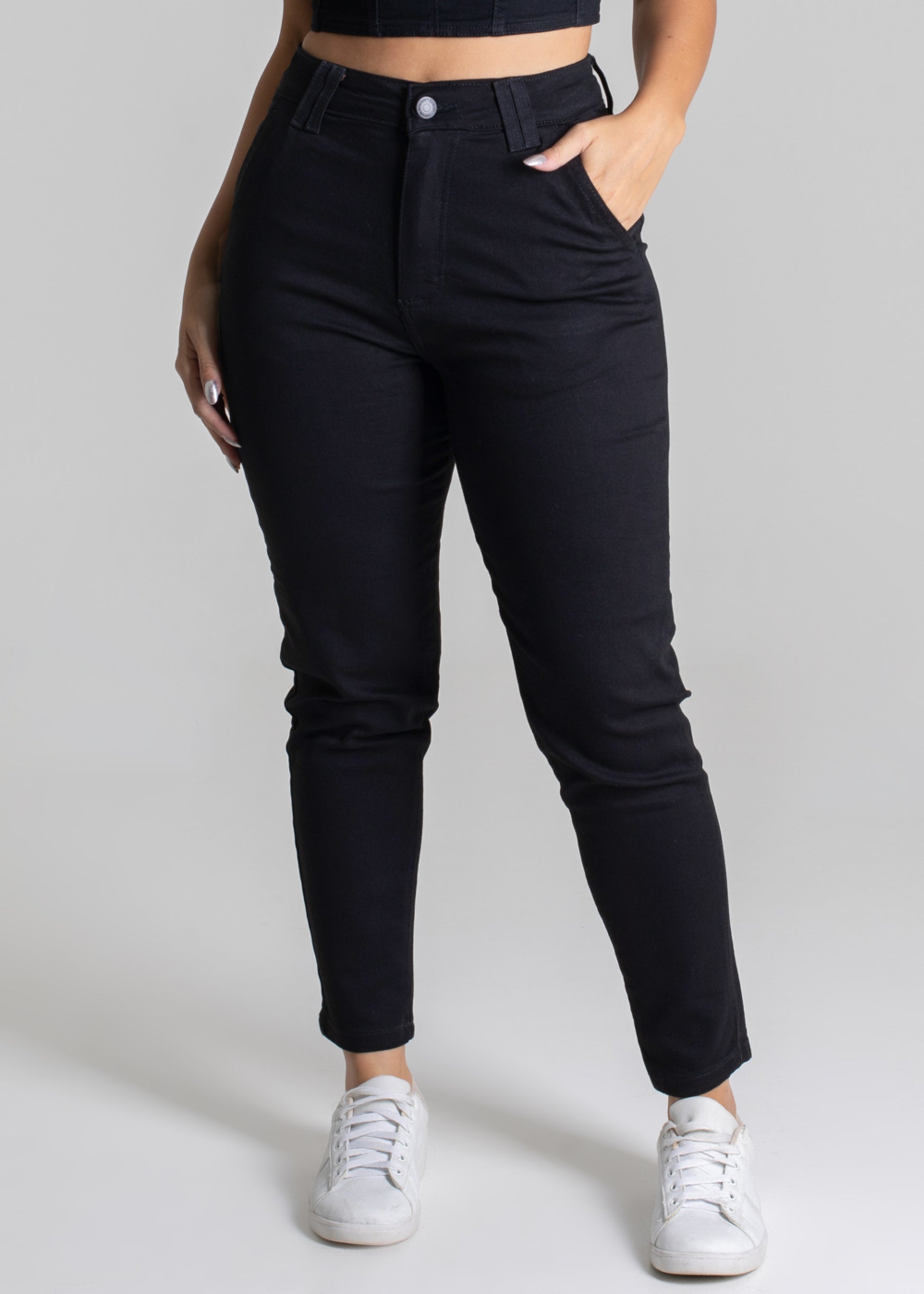 Sawary Mom Canvas Pants - 275269