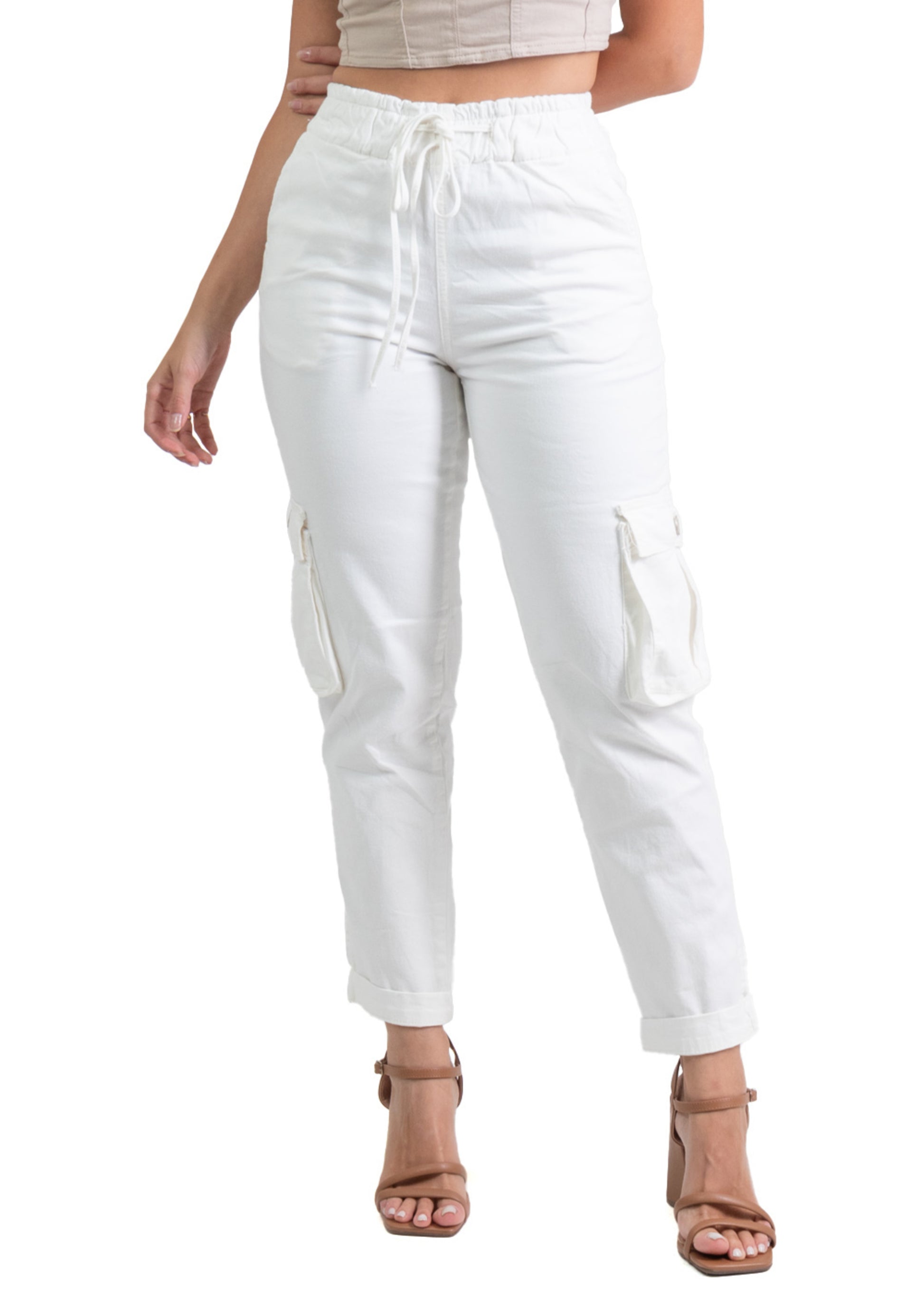 Sawary Mom Canvas Pants - 275860
