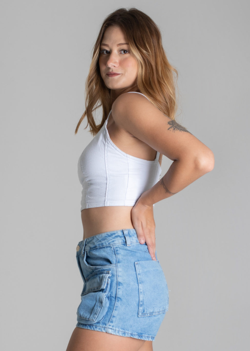 Sawary Cargo Jeans Shorts - 275964