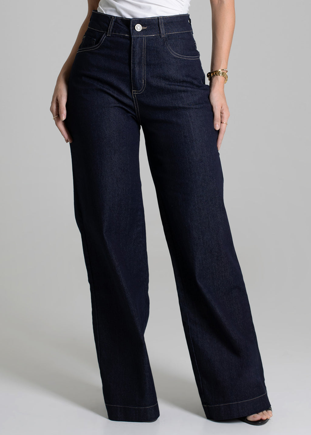 Sawary Wide Leg Jeans Pants - 276266 BLUE