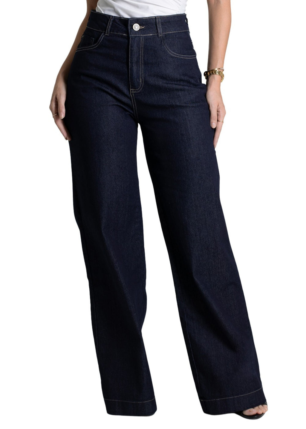 Sawary Wide Leg Jeans Pants - 276266 BLUE