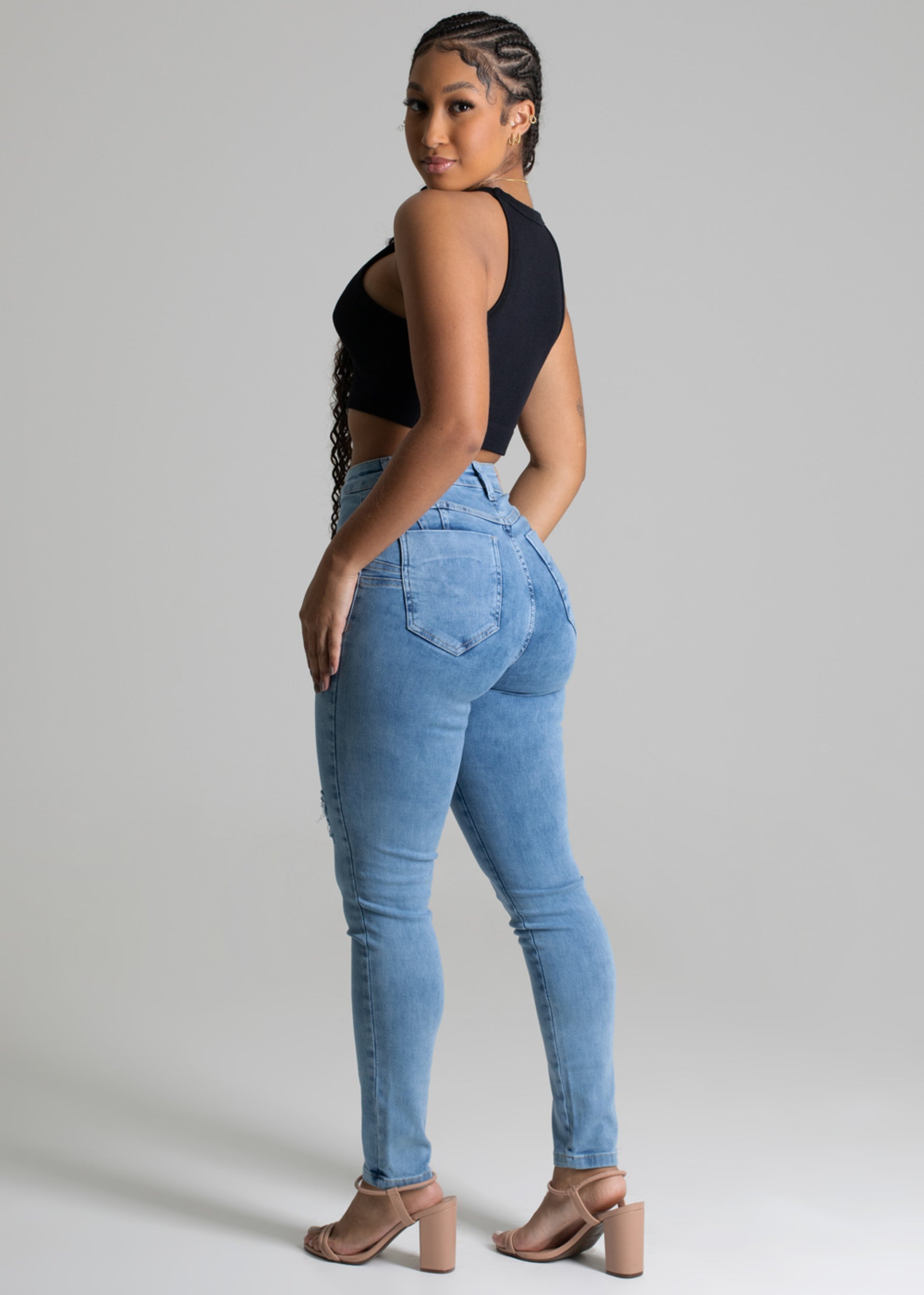 Sawary Butt Lift Jeans Pants - 276938