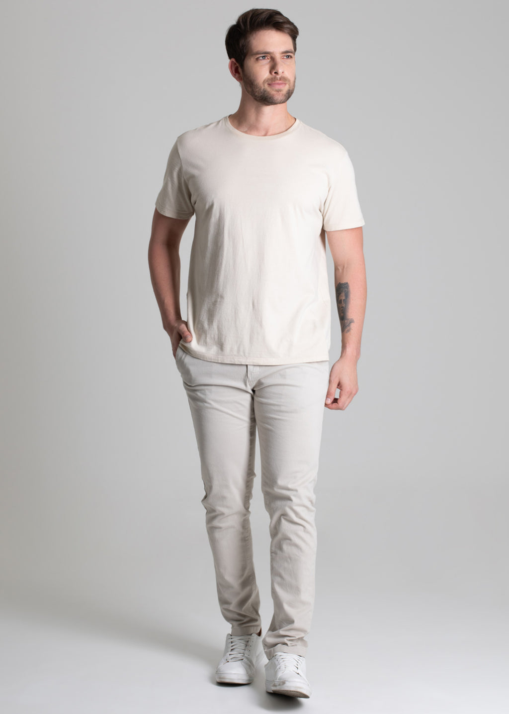 Sawary Skinny Canvas Pants - 277084