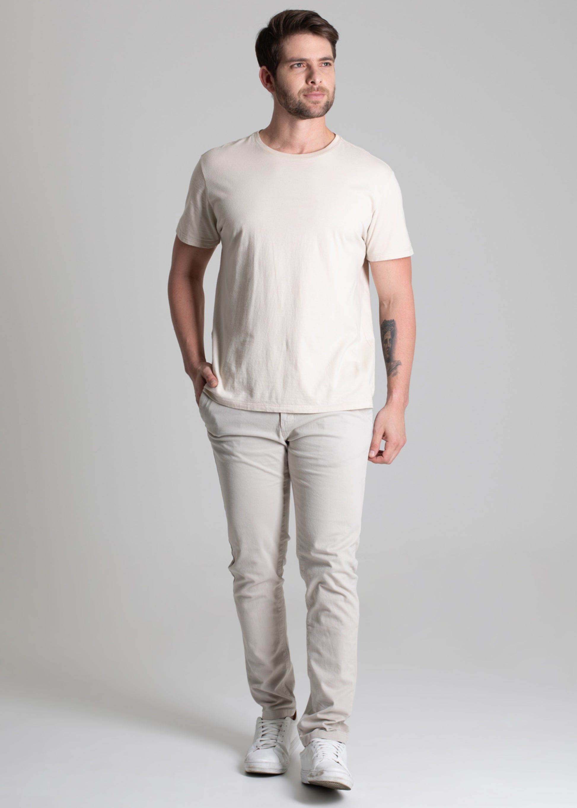 Sawary Skinny Canvas Pants - 277084