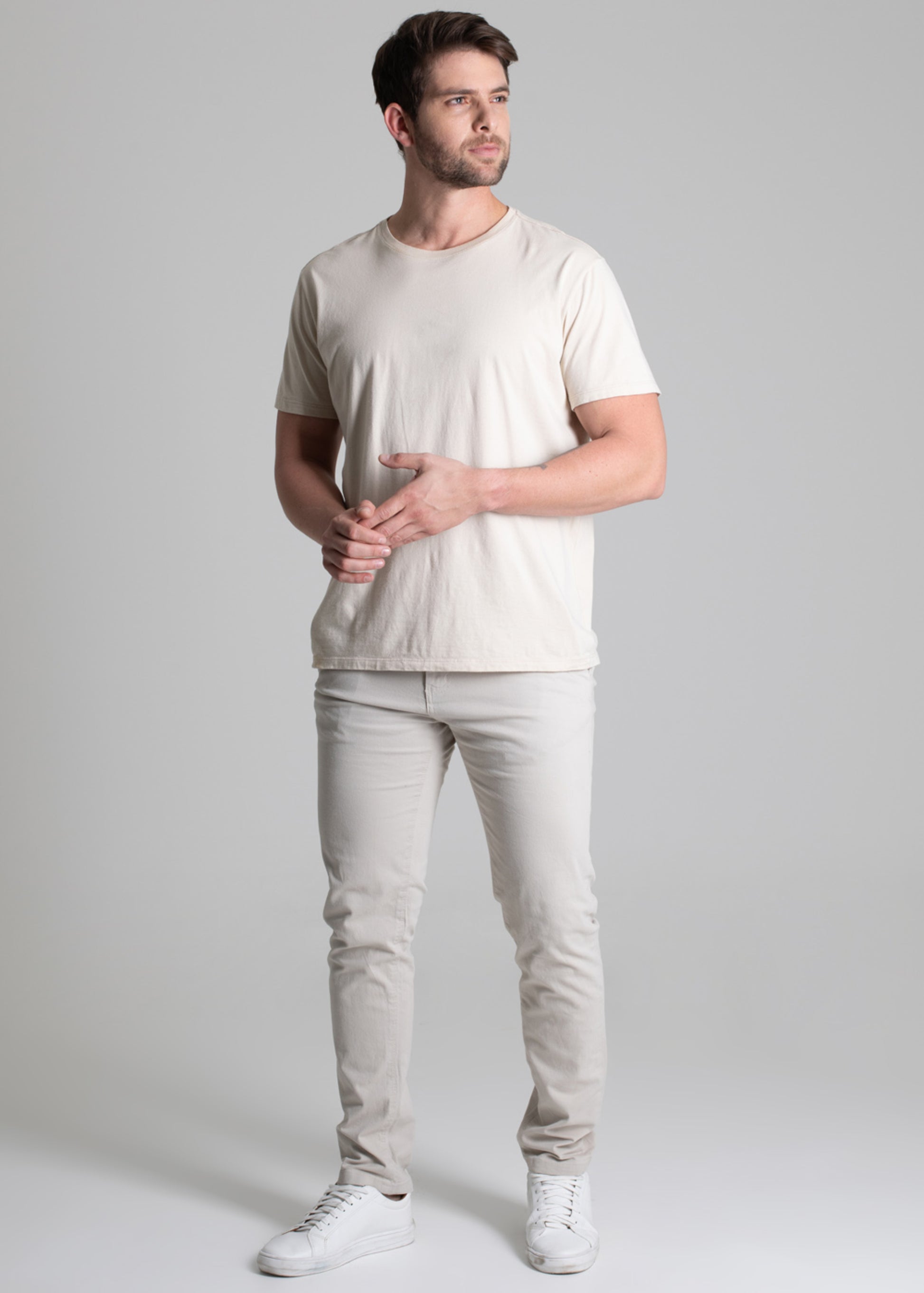 Sawary Skinny Canvas Pants - 277084