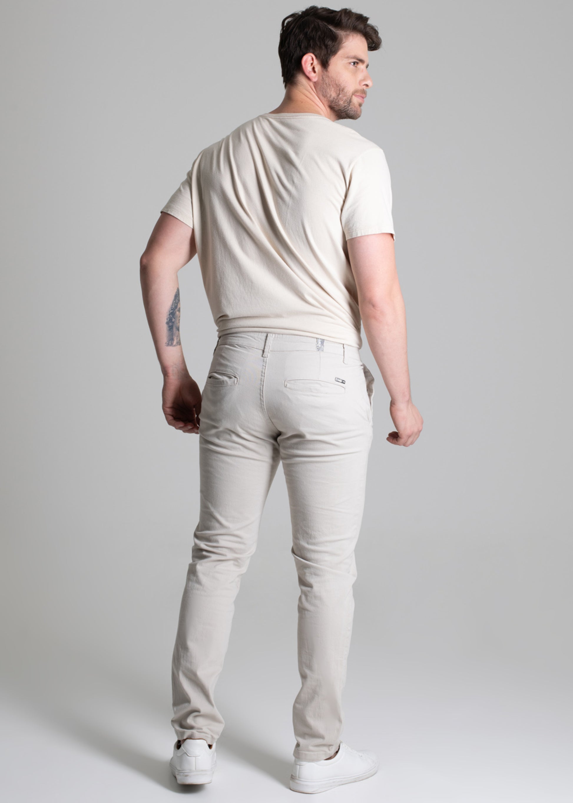 Sawary Skinny Canvas Pants - 277084