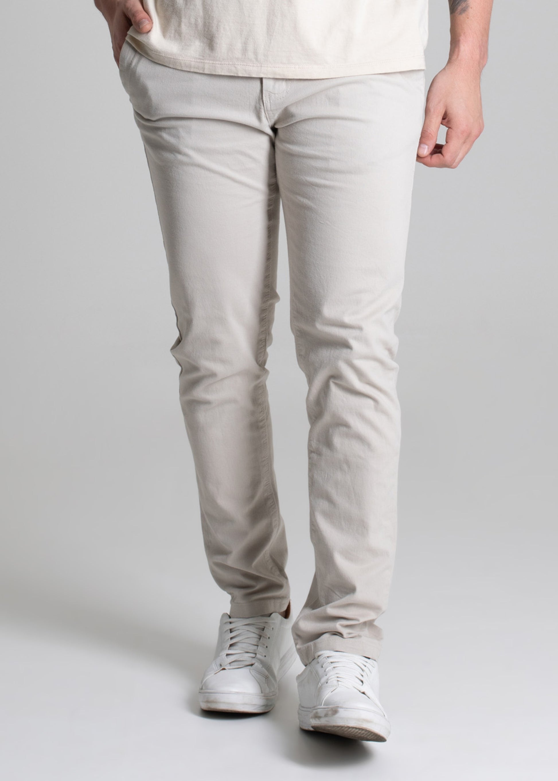 Sawary Skinny Canvas Pants - 277084