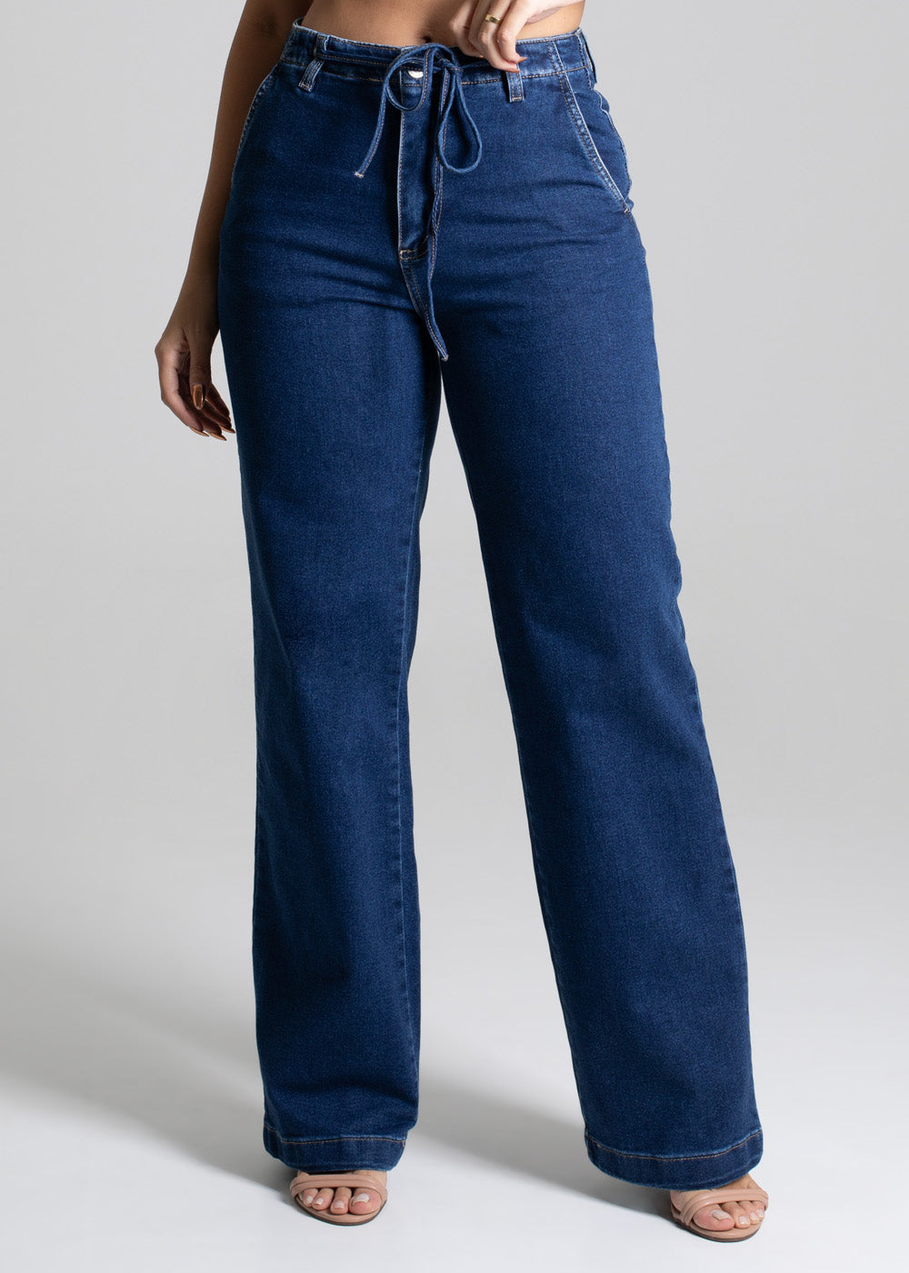 Sawary Wide Leg Jeans Pants - 277248