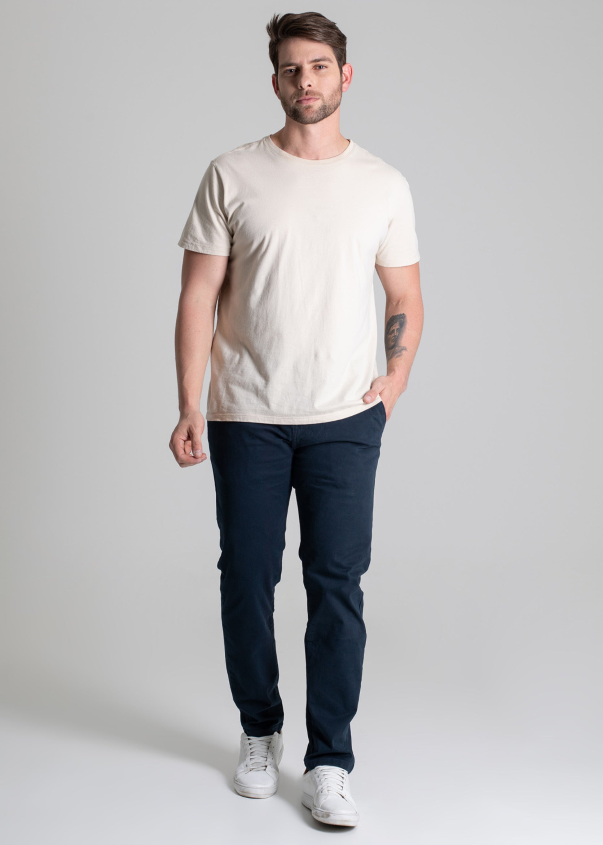 Sawary Skinny Canvas Pants - 277301