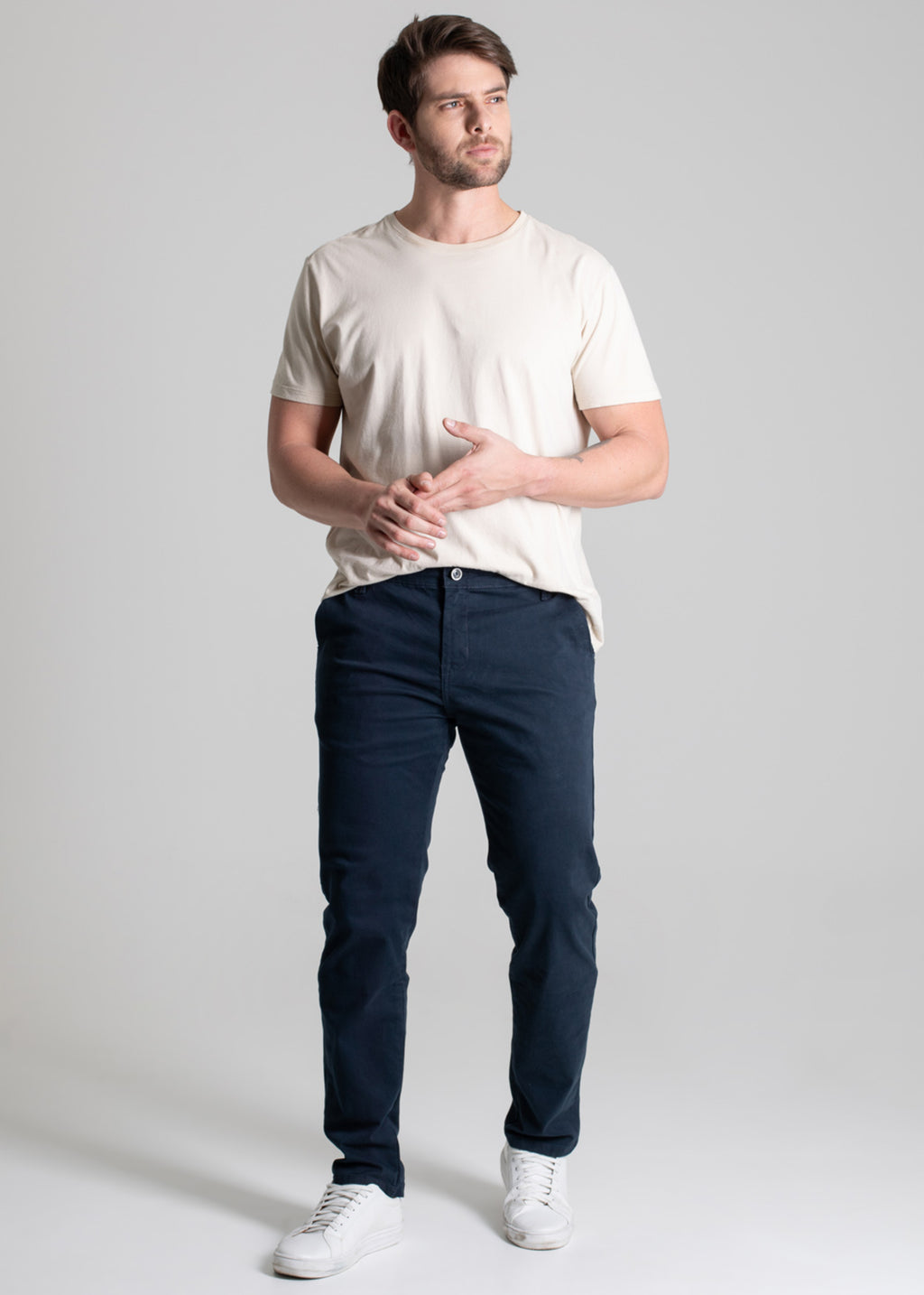 Sawary Skinny Canvas Pants - 277301