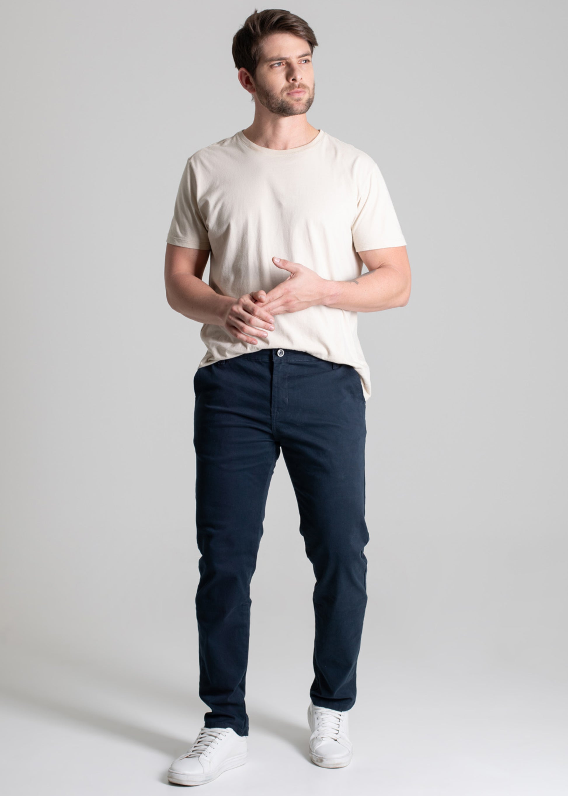 Sawary Skinny Canvas Pants - 277301