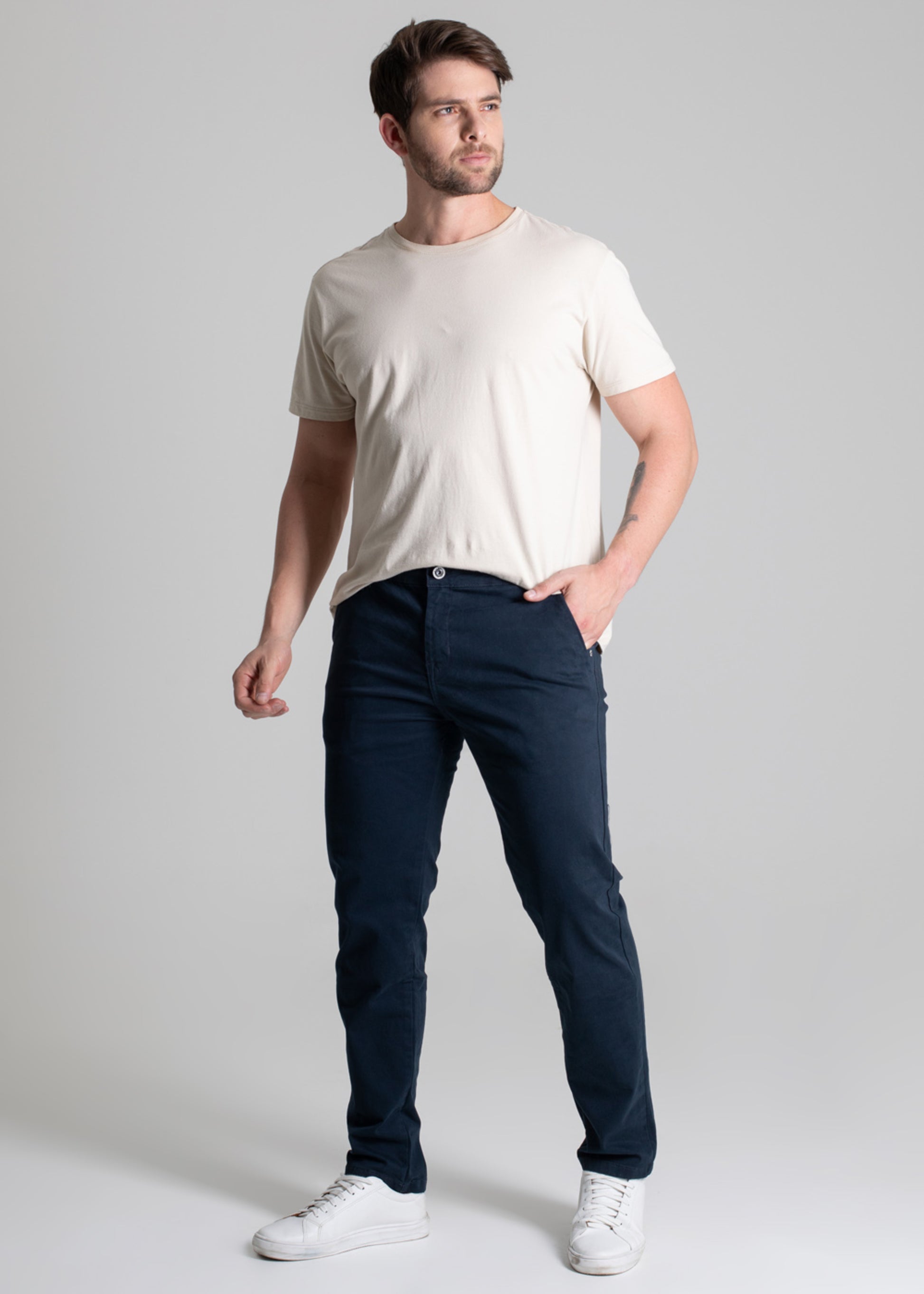Sawary Skinny Canvas Pants - 277301