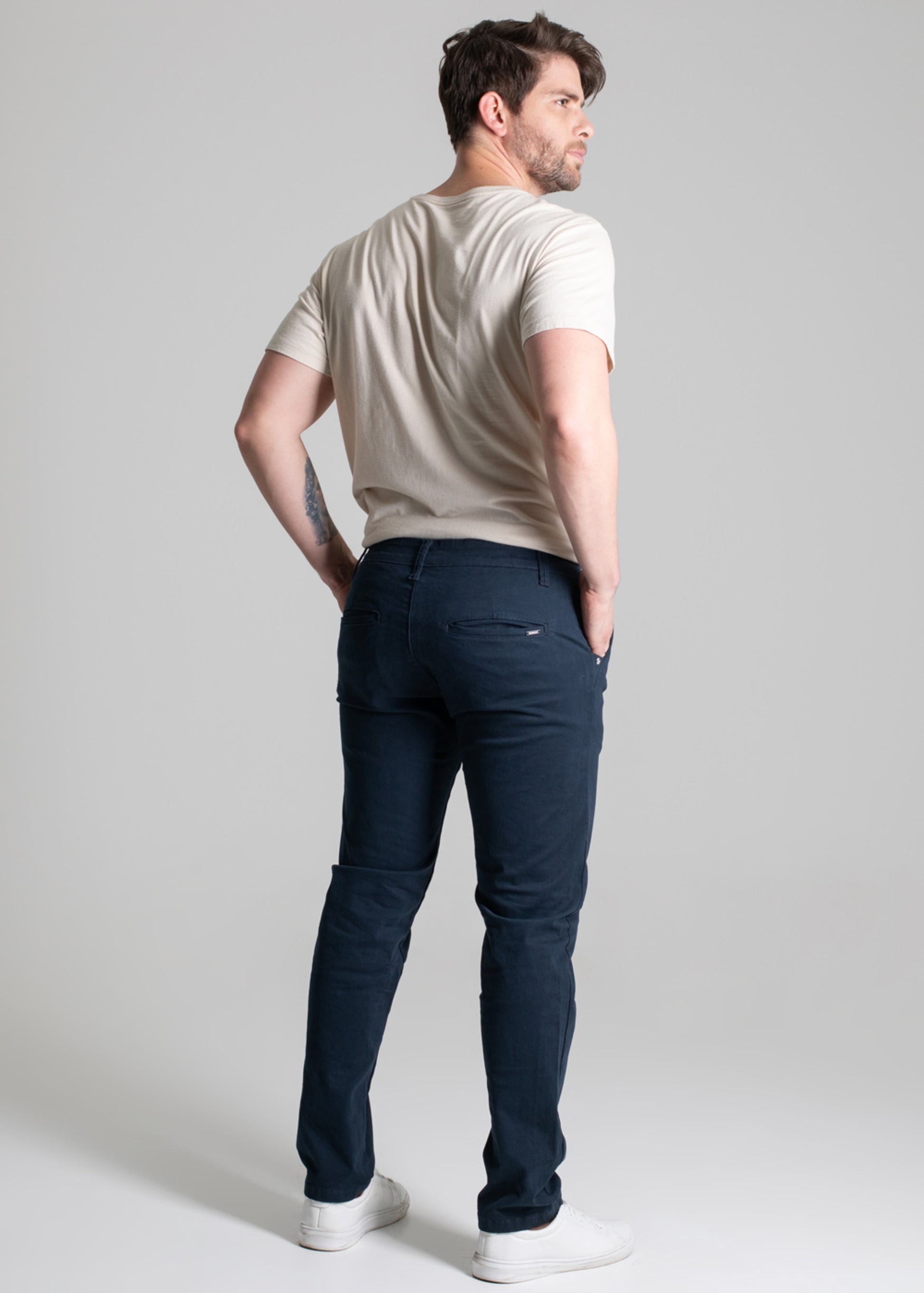 Sawary Skinny Canvas Pants - 277301