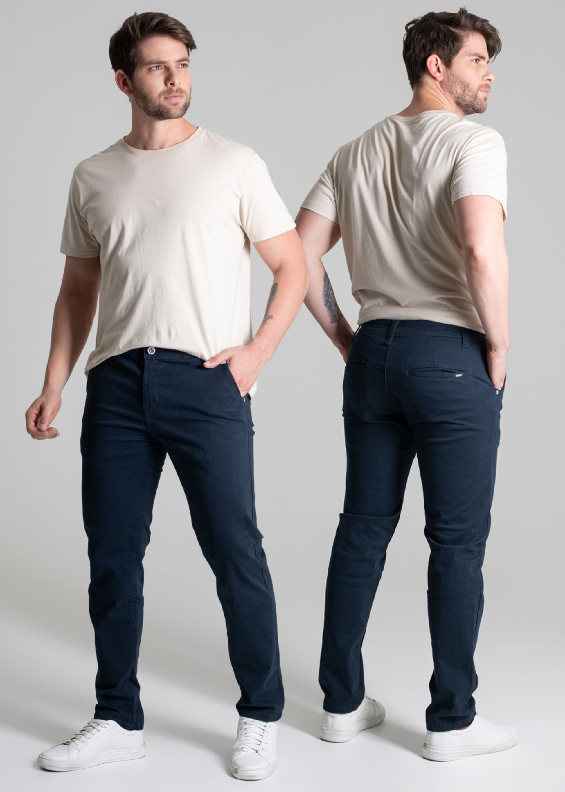 Sawary Skinny Canvas Pants - 277301