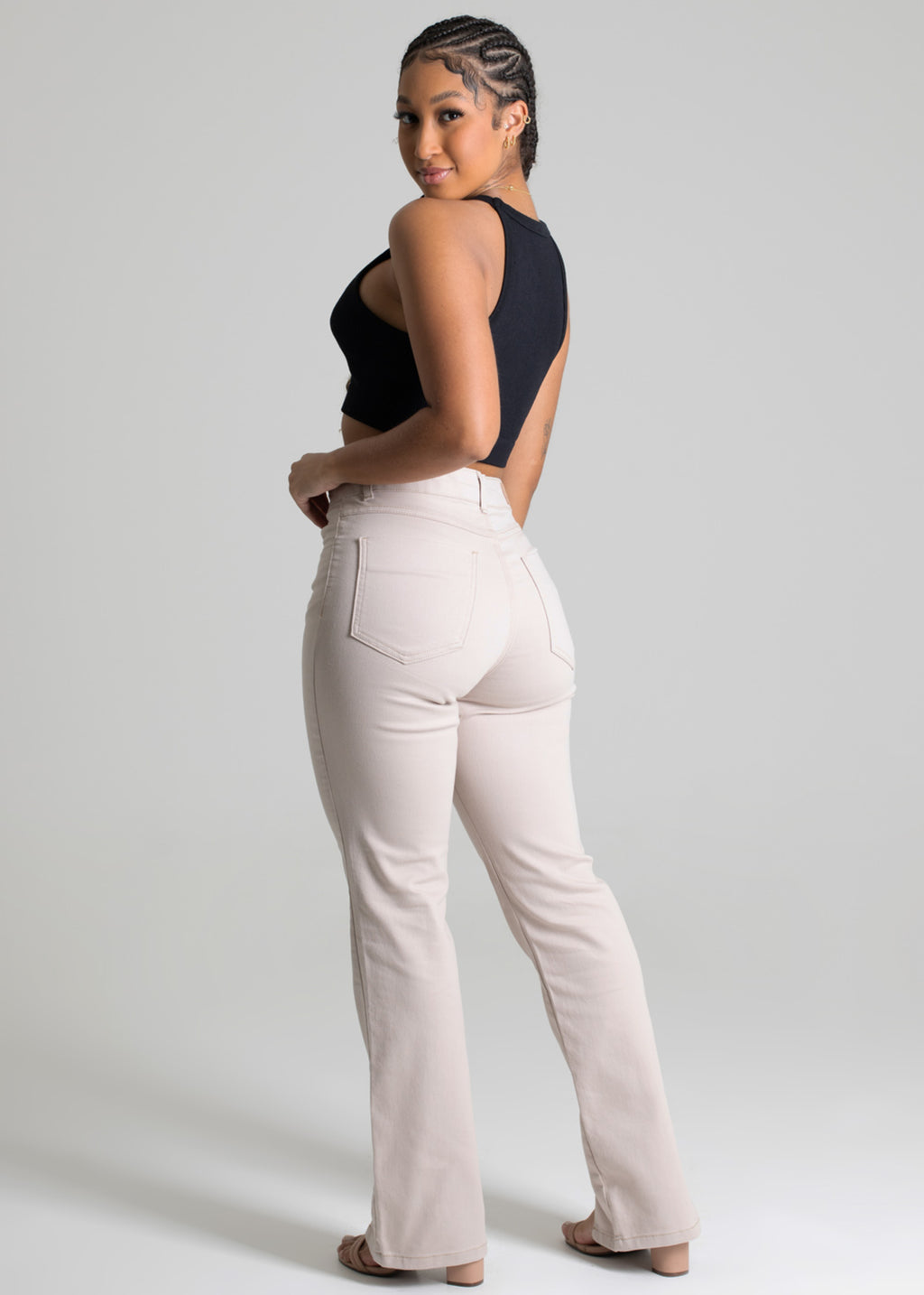 Sawary Straight Canvas Pants - 277346