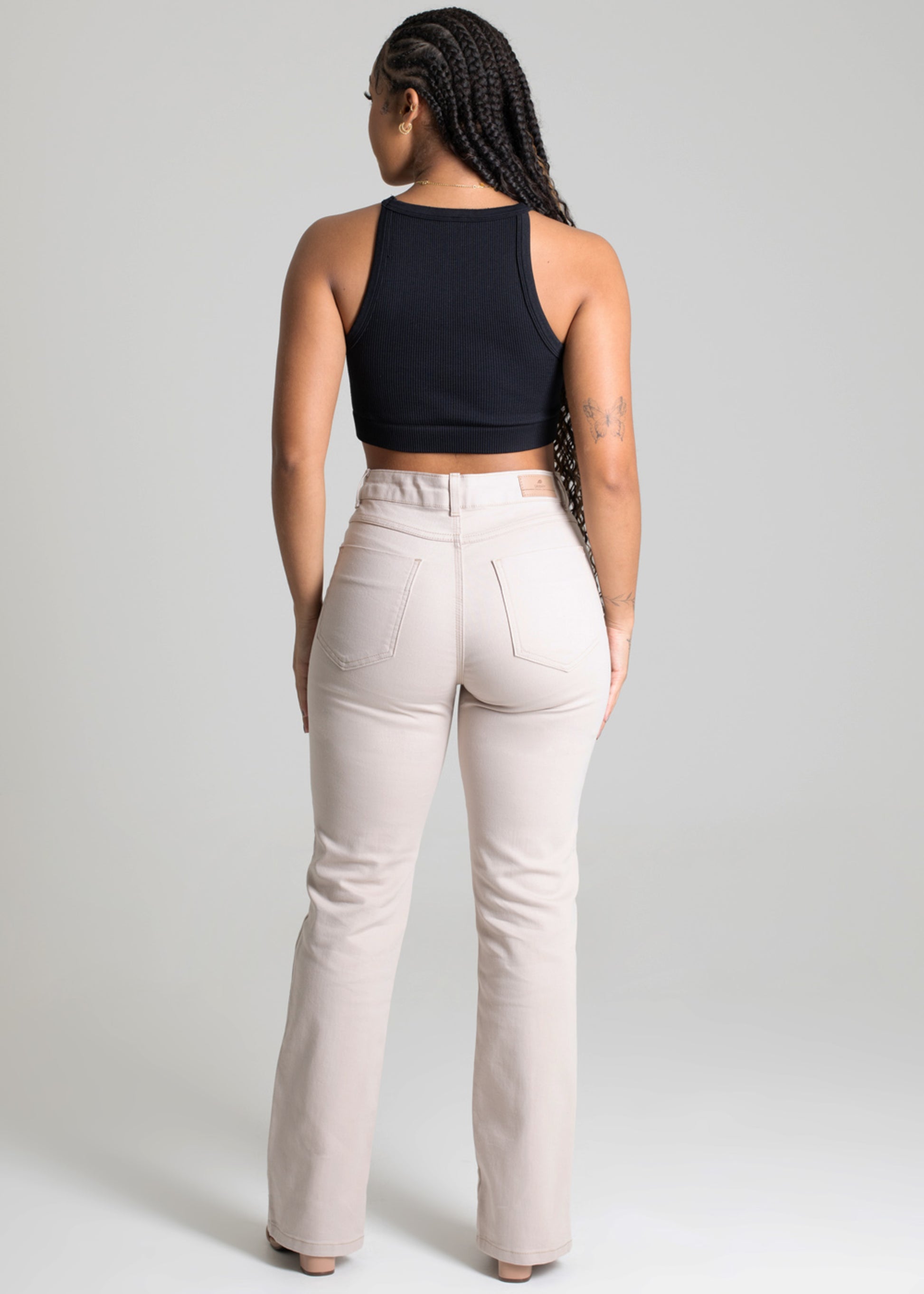 Sawary Straight Canvas Pants - 277346