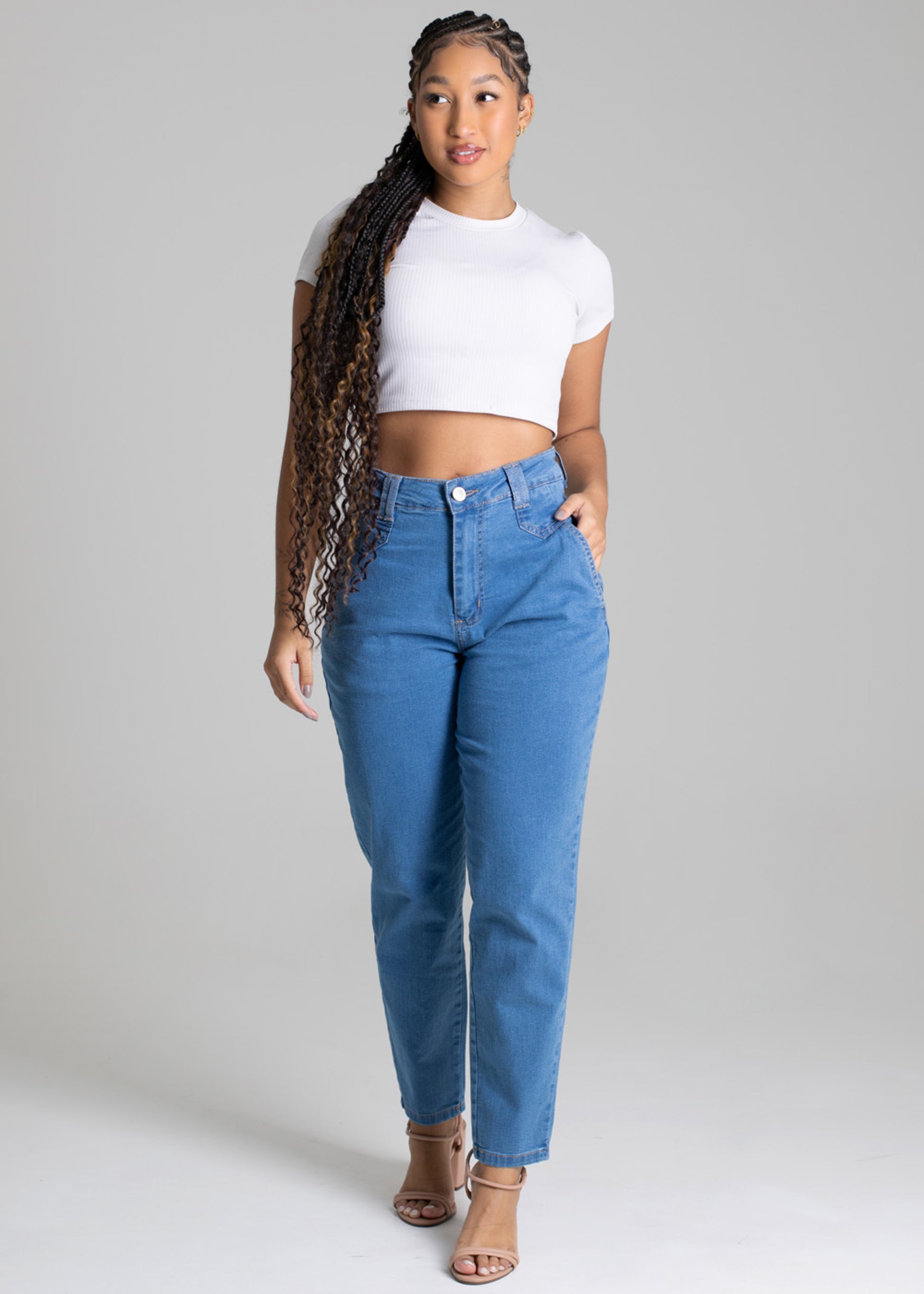 Sawary Jeans Mom Pants - 277426