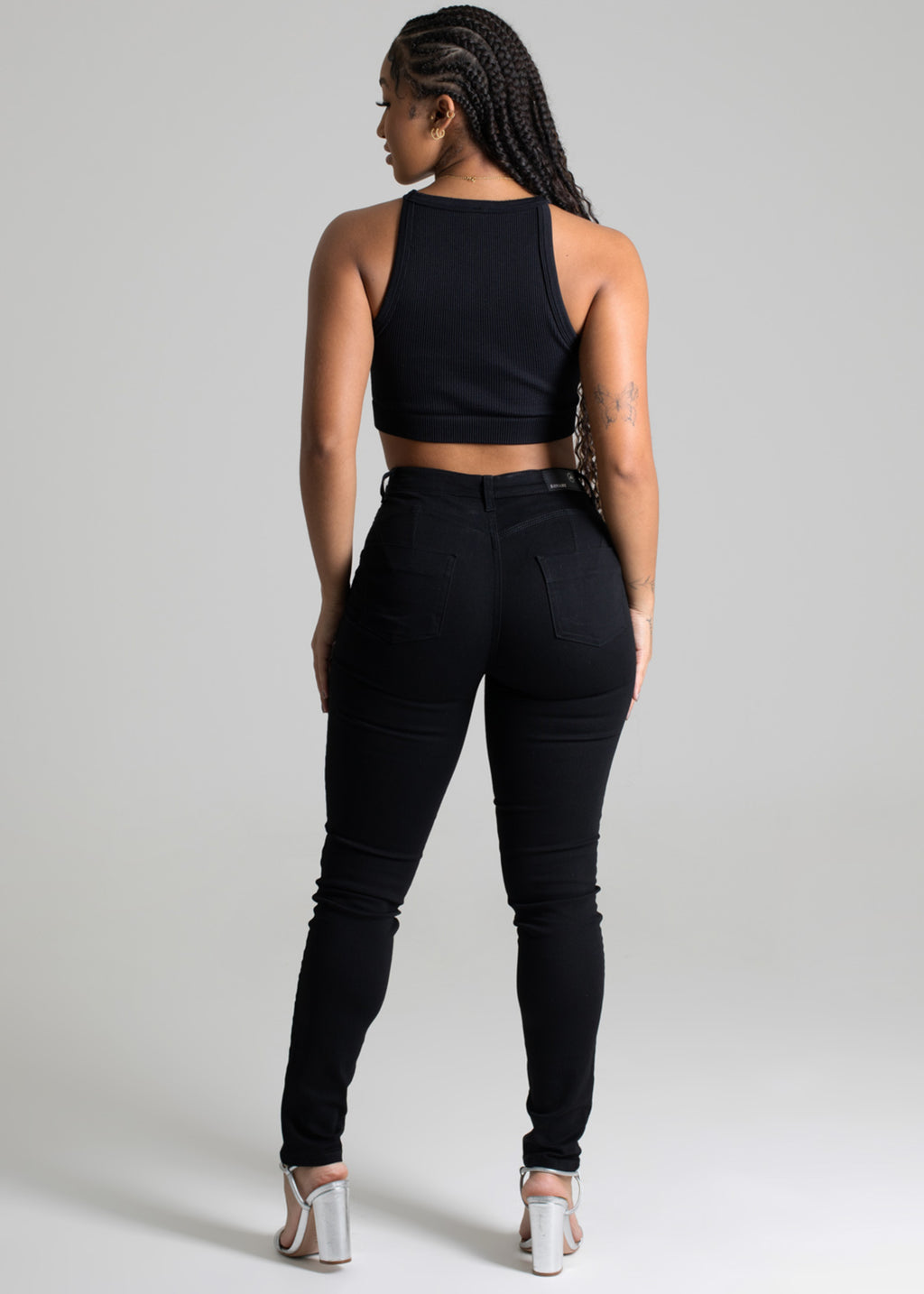 Sawary Butt Shaping Canvas Pants - 277452 BLACK