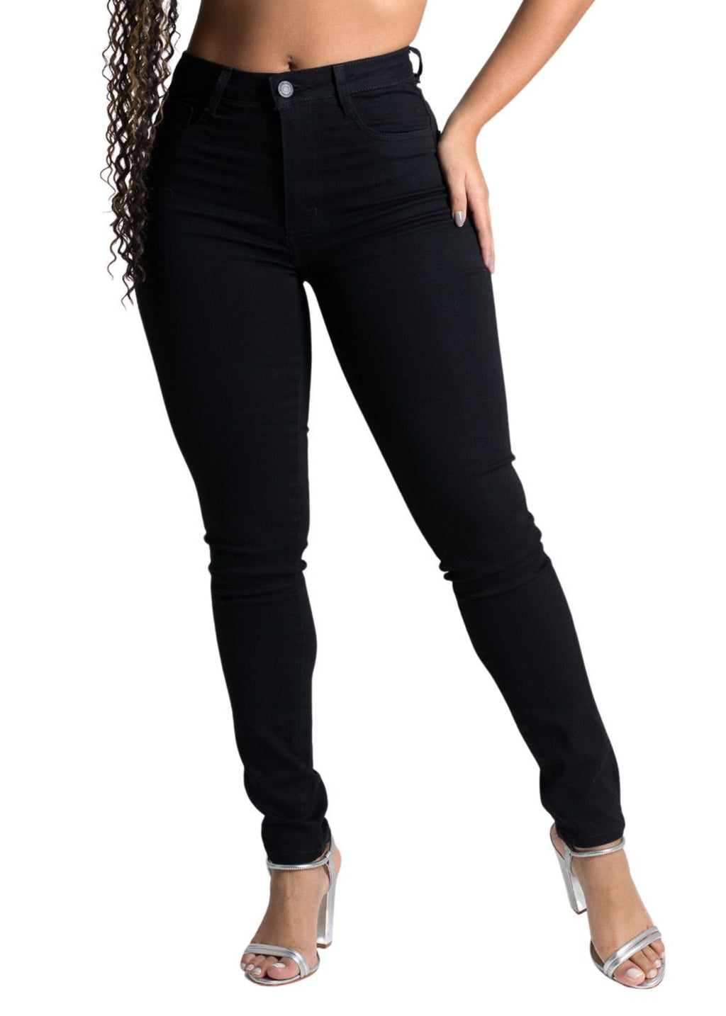 Sawary Butt Shaping Canvas Pants - 277452 BLACK