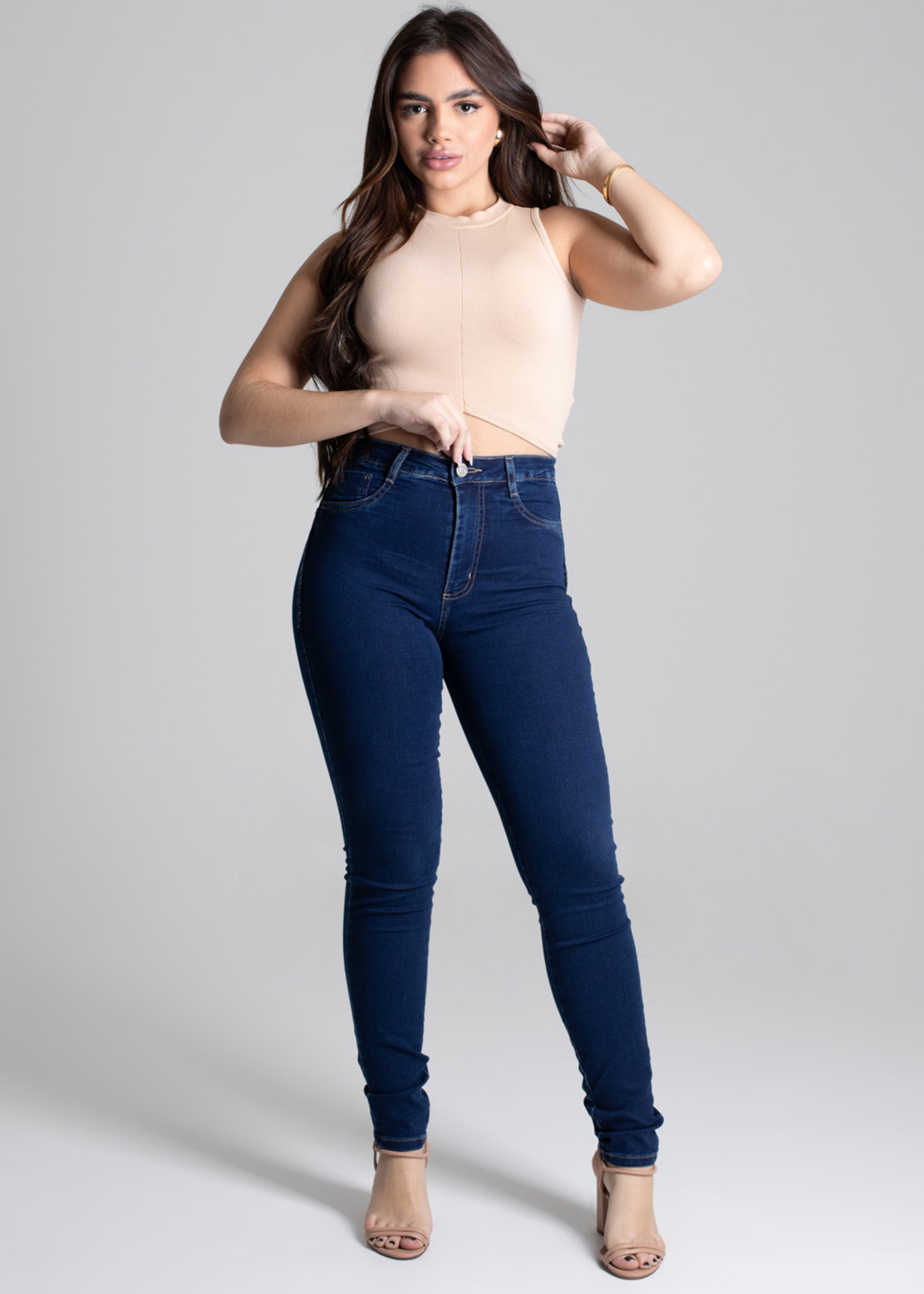 Sawary Butt Shaping Jeans Pants - 277454 BLUE