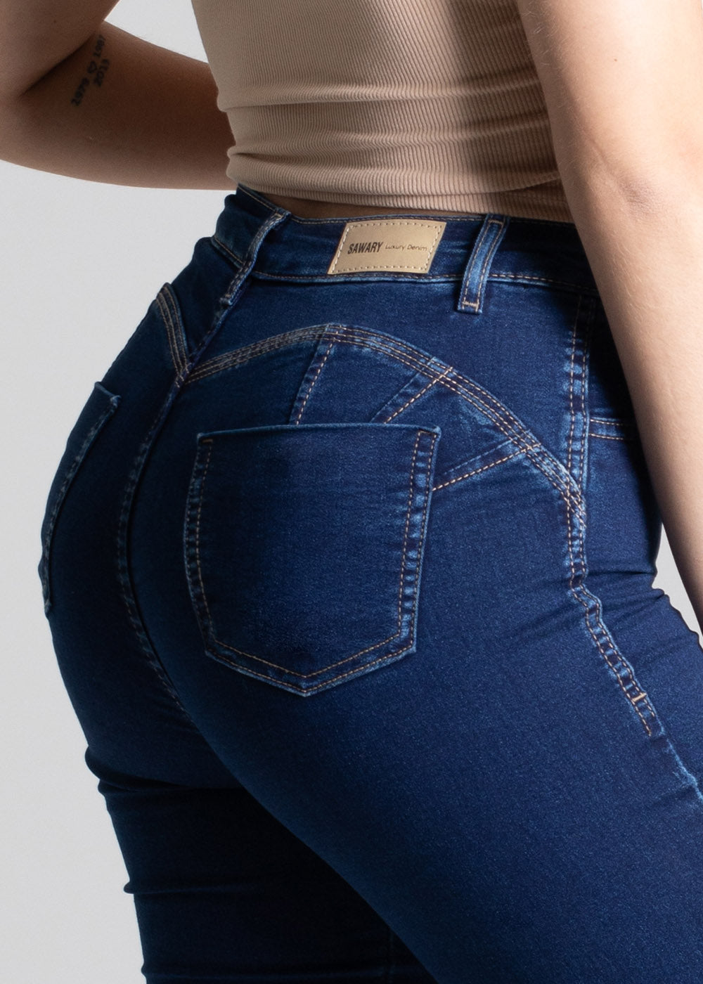 Sawary Butt Shaping Jeans Pants - 277454 BLUE