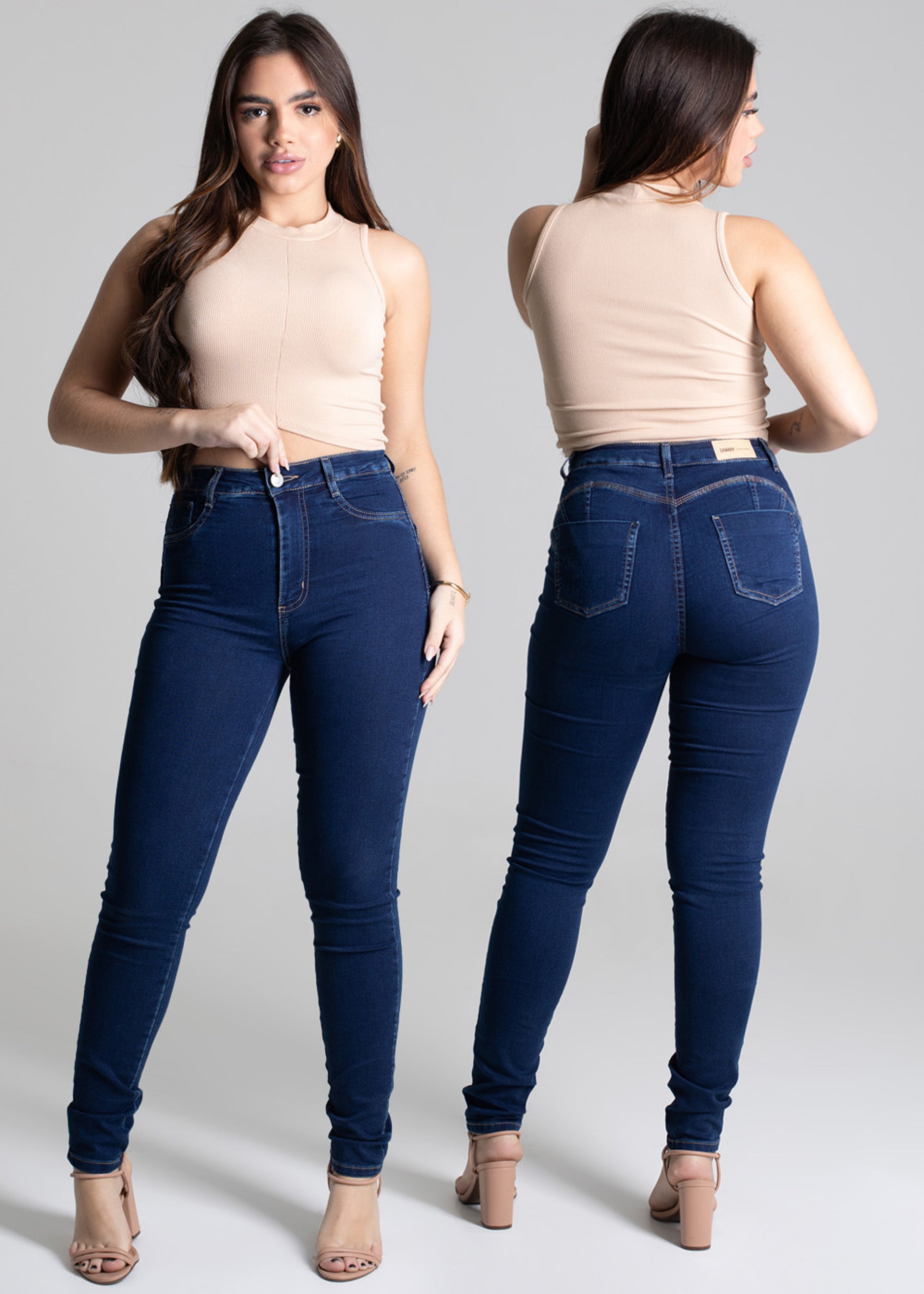 Sawary Butt Shaping Jeans Pants - 277454 BLUE