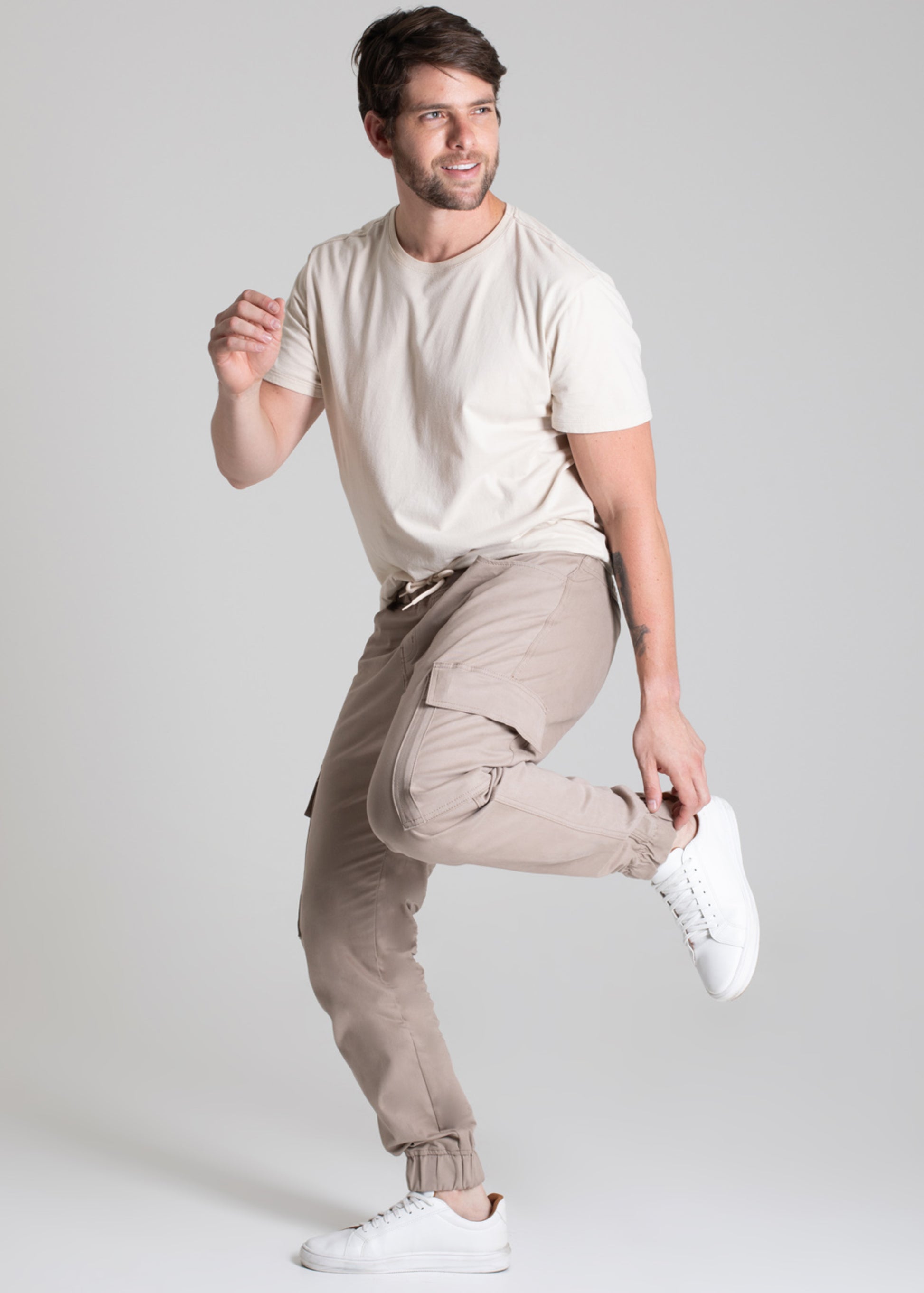 Sawary Jogger Canvas Pants - 278153 BEIGE
