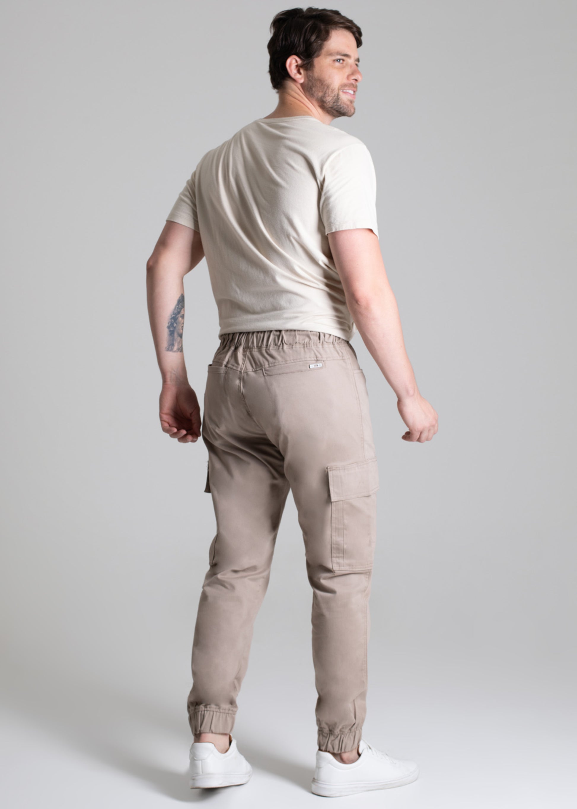 Sawary Jogger Canvas Pants - 278153 BEIGE