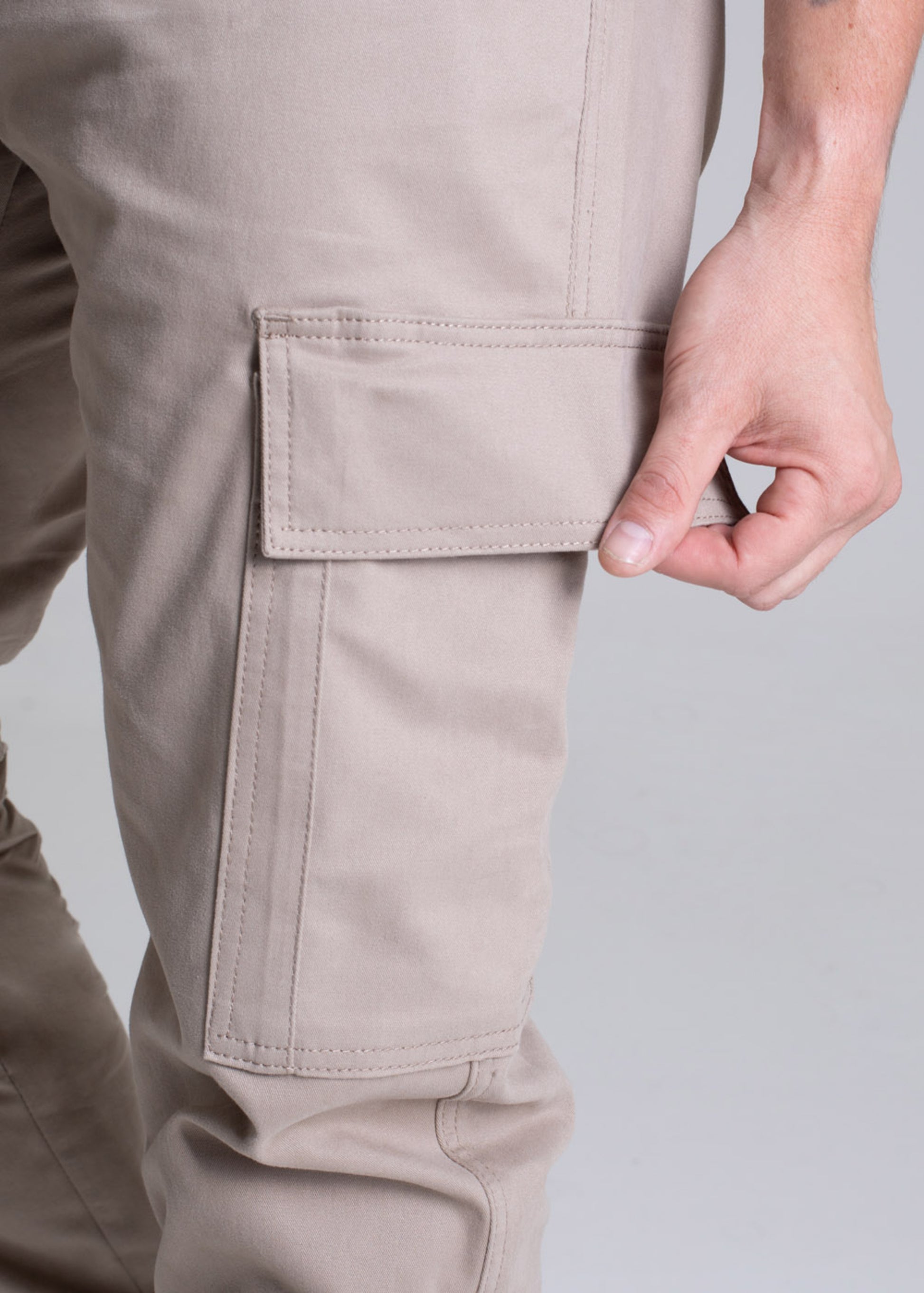 Sawary Jogger Canvas Pants - 278153 BEIGE