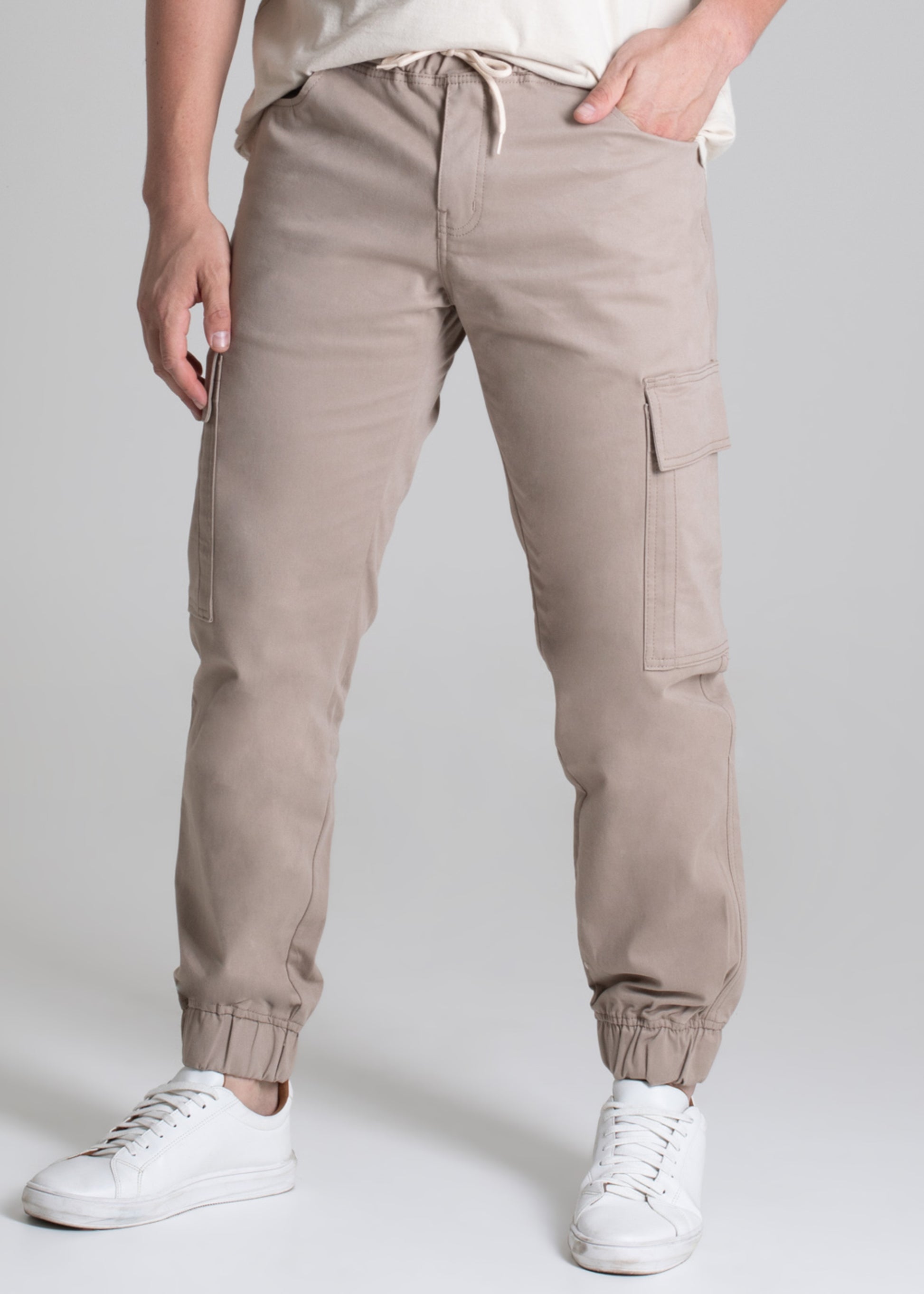 Sawary Jogger Canvas Pants - 278153 BEIGE