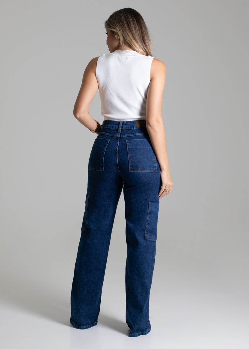 Sawary Wide Leg Jeans Pants - 278418