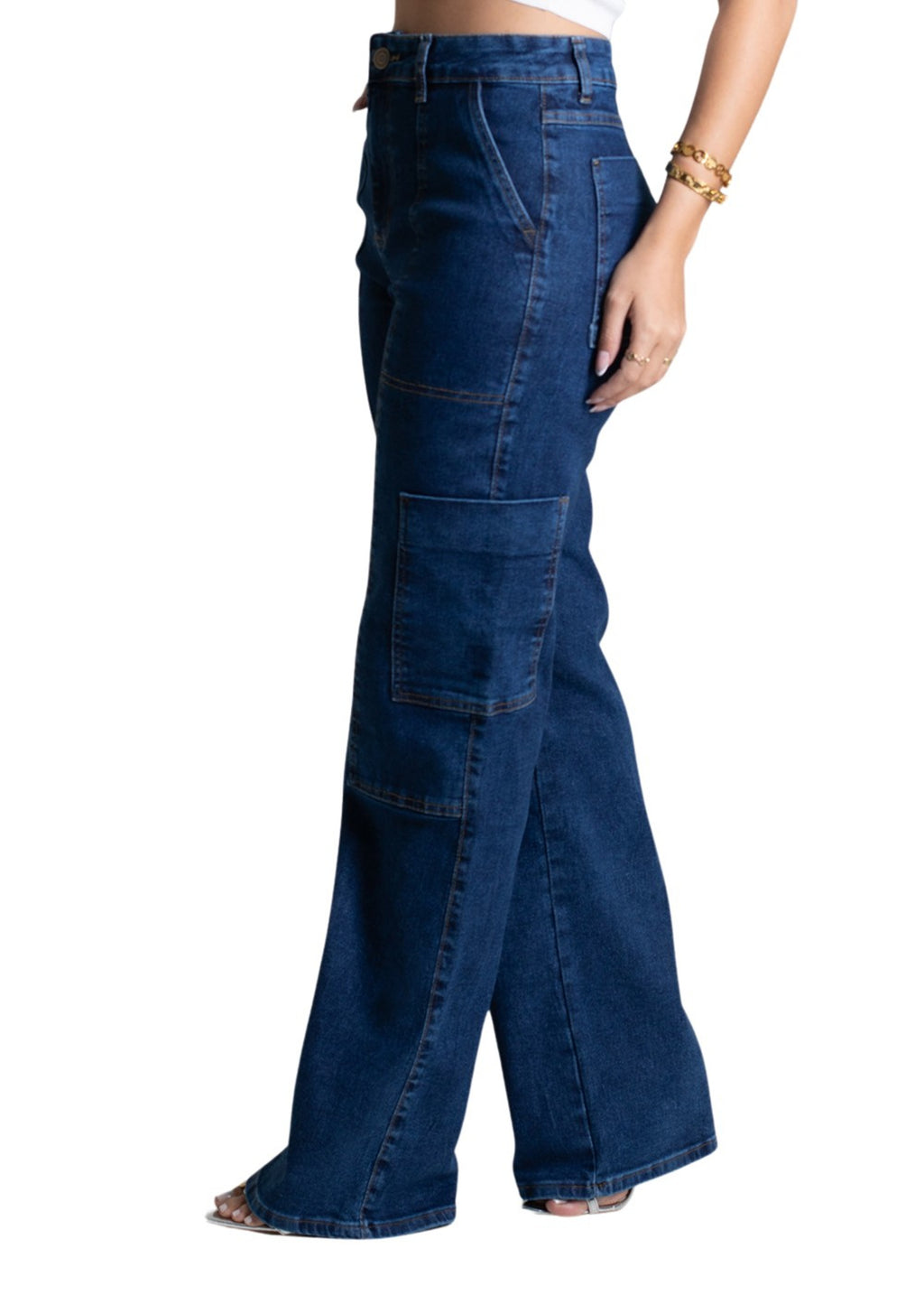 Sawary Wide Leg Jeans Pants - 278418