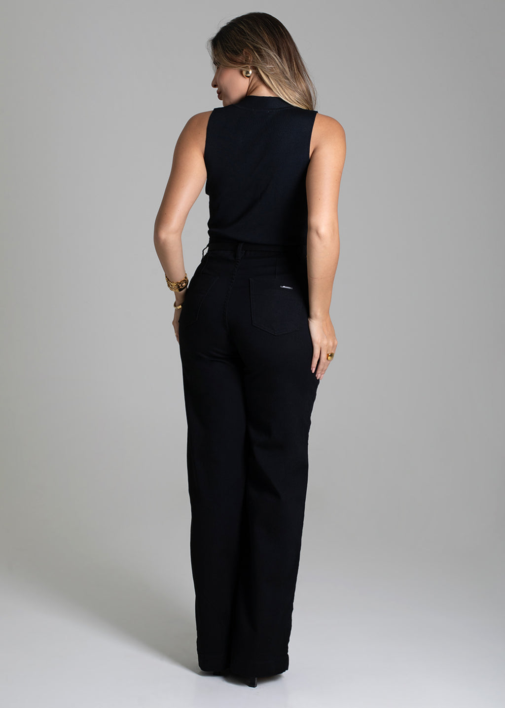 Sawary Wide Leg Canvas Pants - 278426