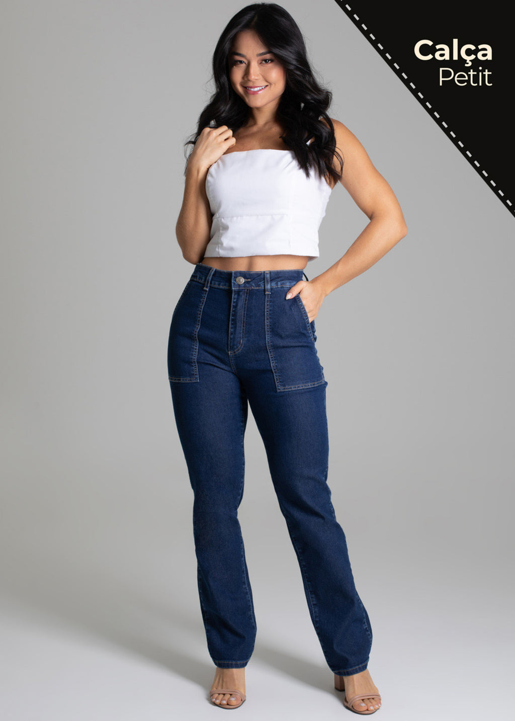 Sawary Straight Petit Jeans Pants - 278453
