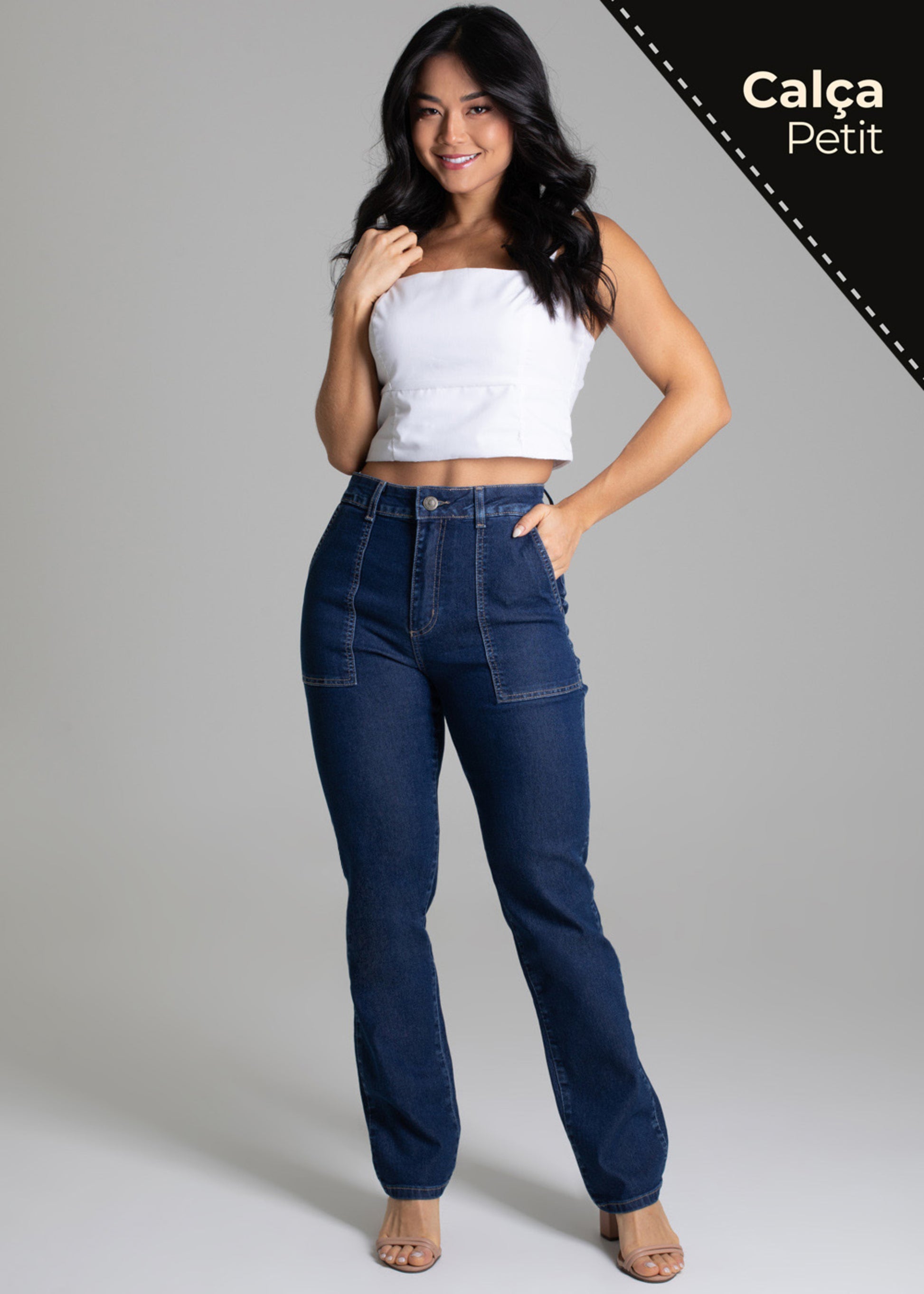 Sawary Straight Petit Jeans Pants - 278453