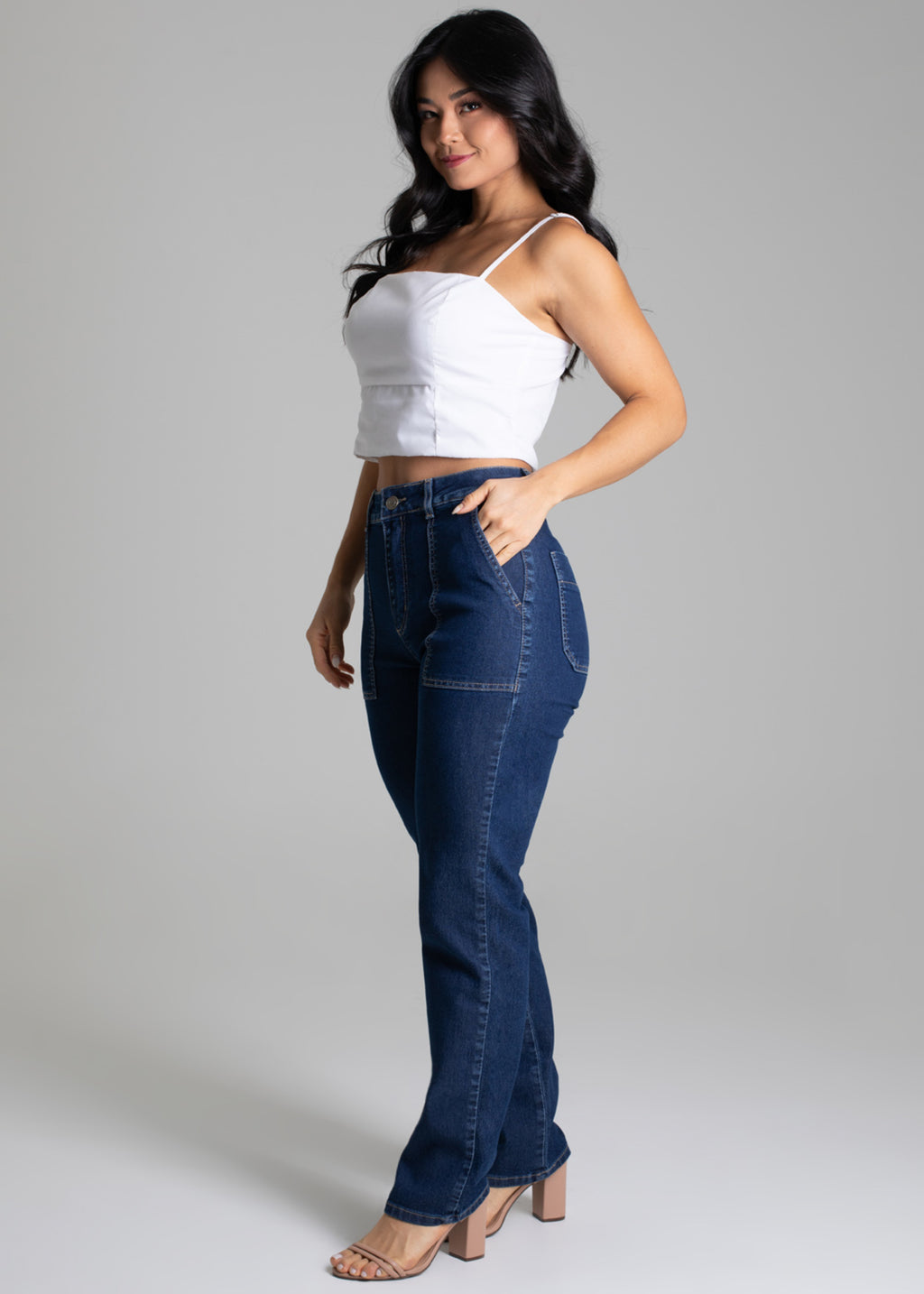 Sawary Straight Petit Jeans Pants - 278453