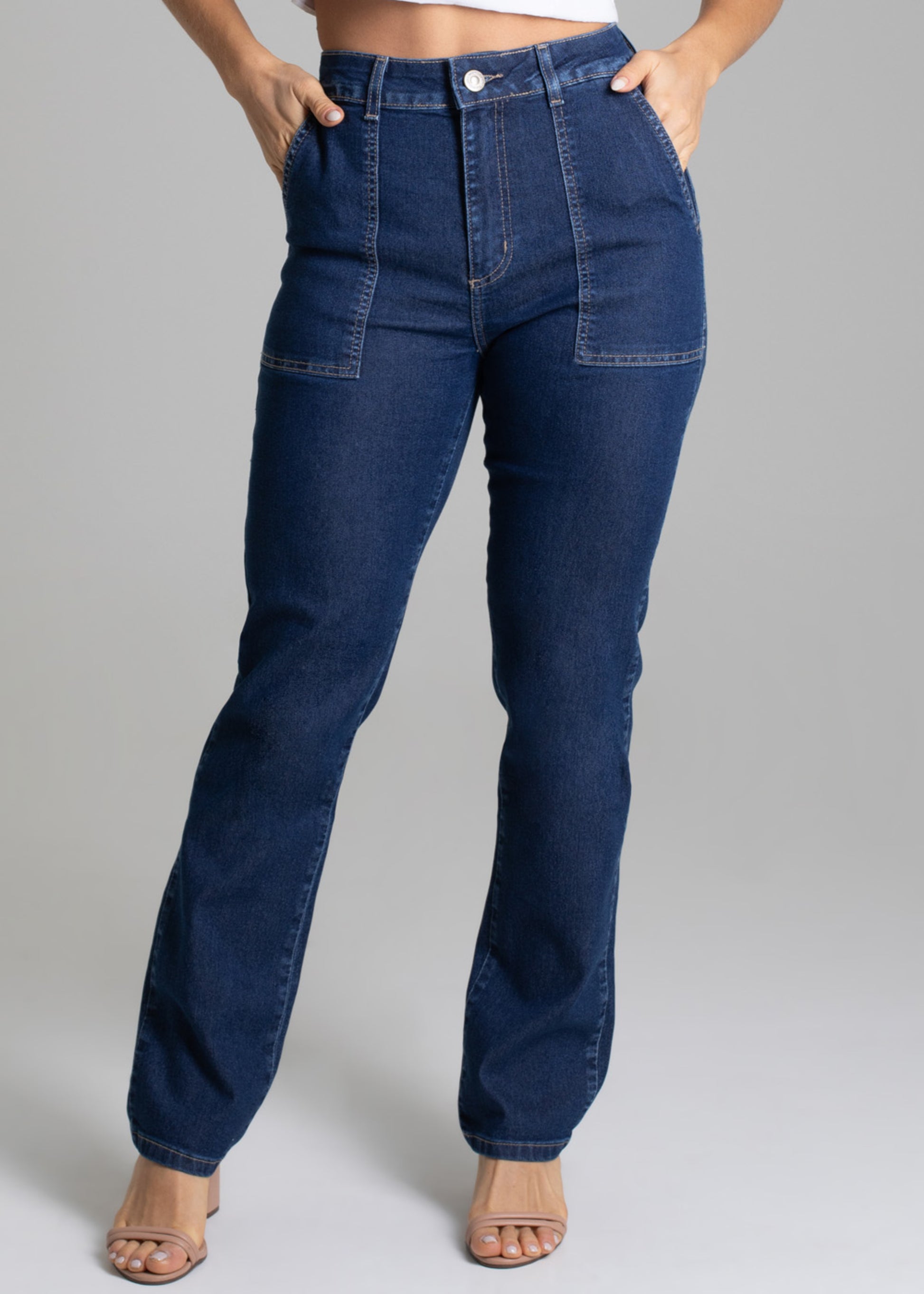 Sawary Straight Petit Jeans Pants - 278453