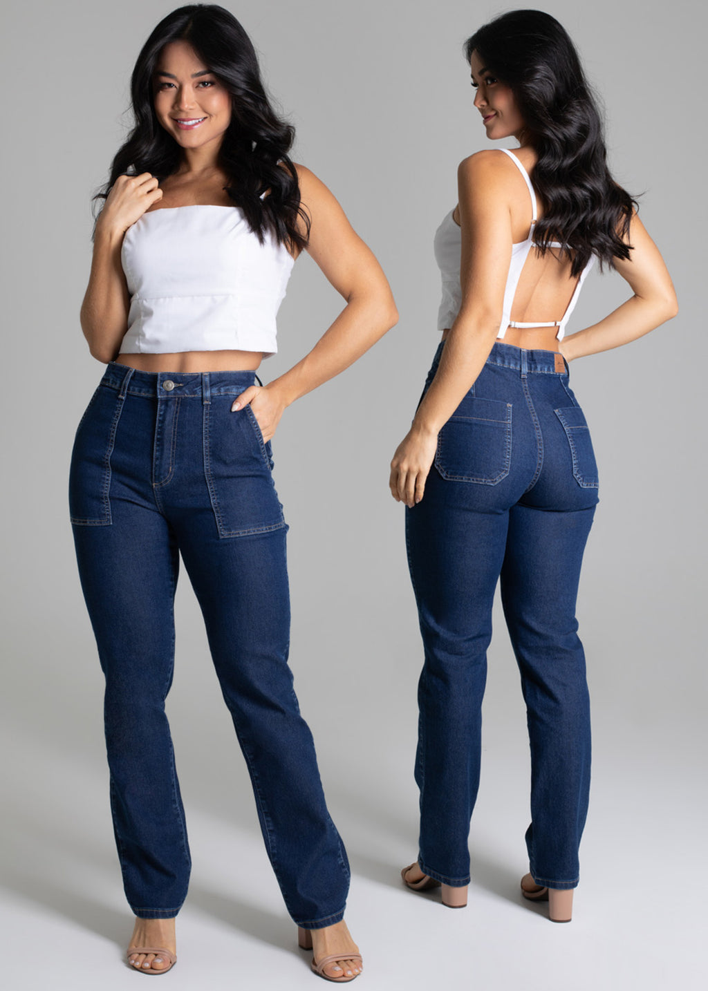 Sawary Straight Petit Jeans Pants - 278453